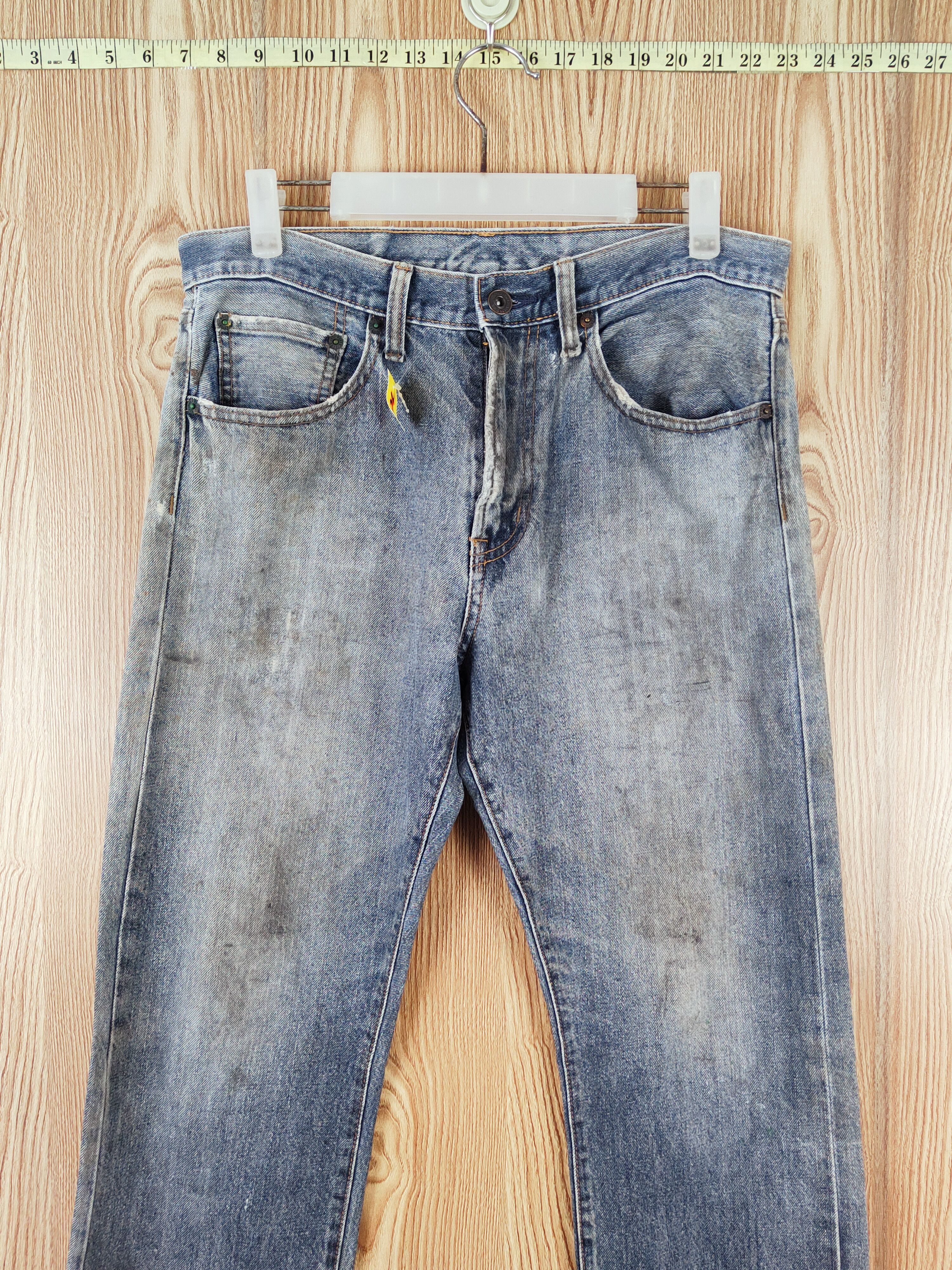Japanese Brand Japanese Brand Dark Blue Faded Distressed Ripped Jeans #W694 Size US 33 - 2 Thumbnail