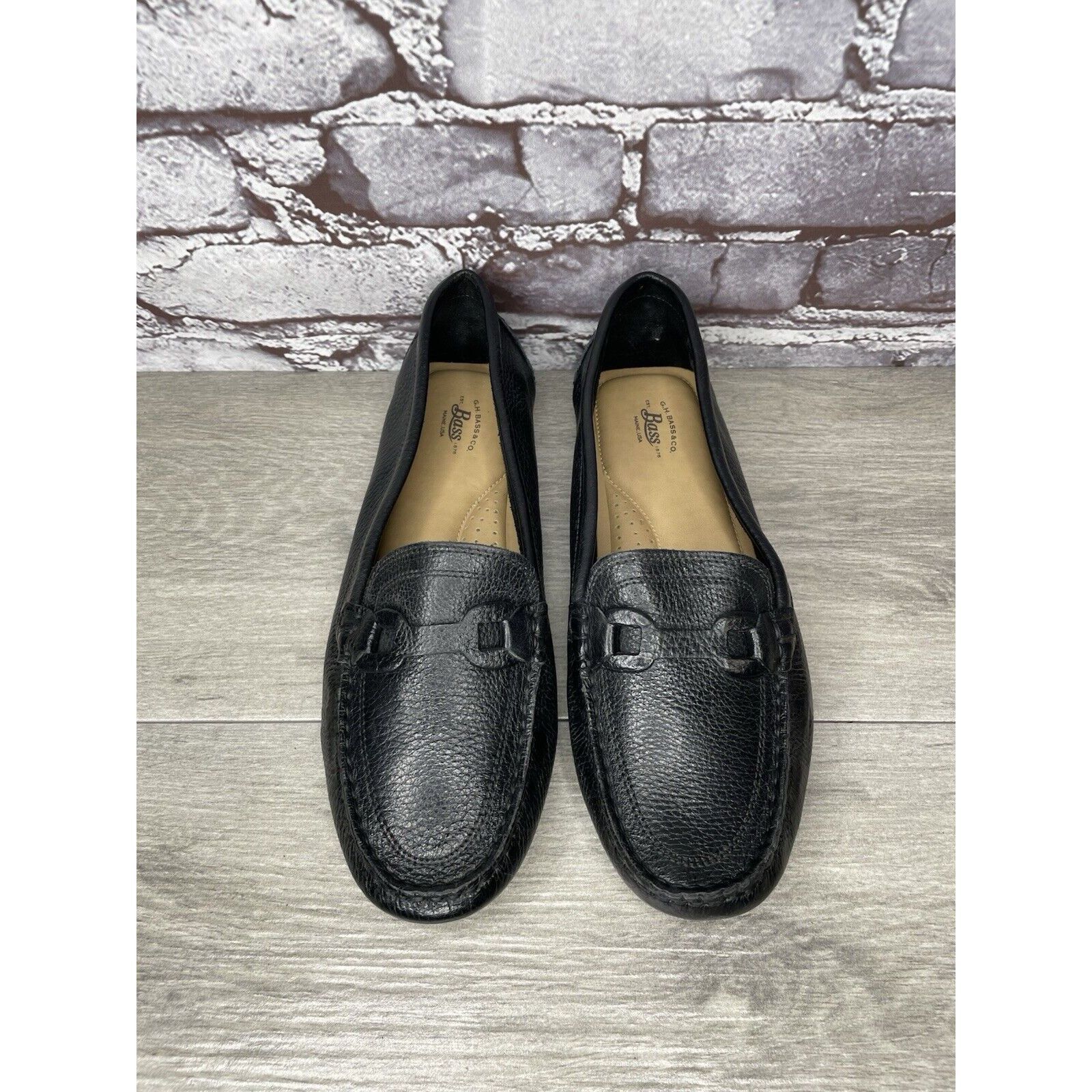 Bass G.H. Bass & Co. Bass Reese Black Leather Driving Loafers Wom Size US 9.5 / IT 39.5 - 3 Thumbnail