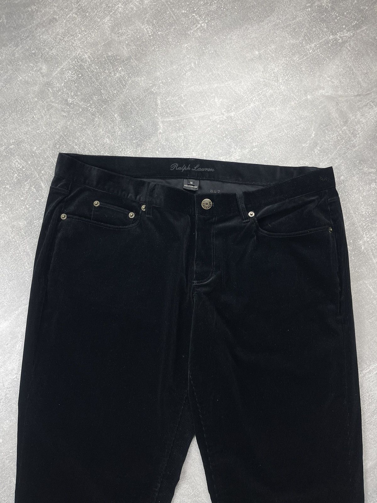 Ralph Lauren Black Label Ralph Lauren Black Label Flared Corduroy Pants Black Velvet Size 36" / US 14 / IT 50 - 10 Thumbnail