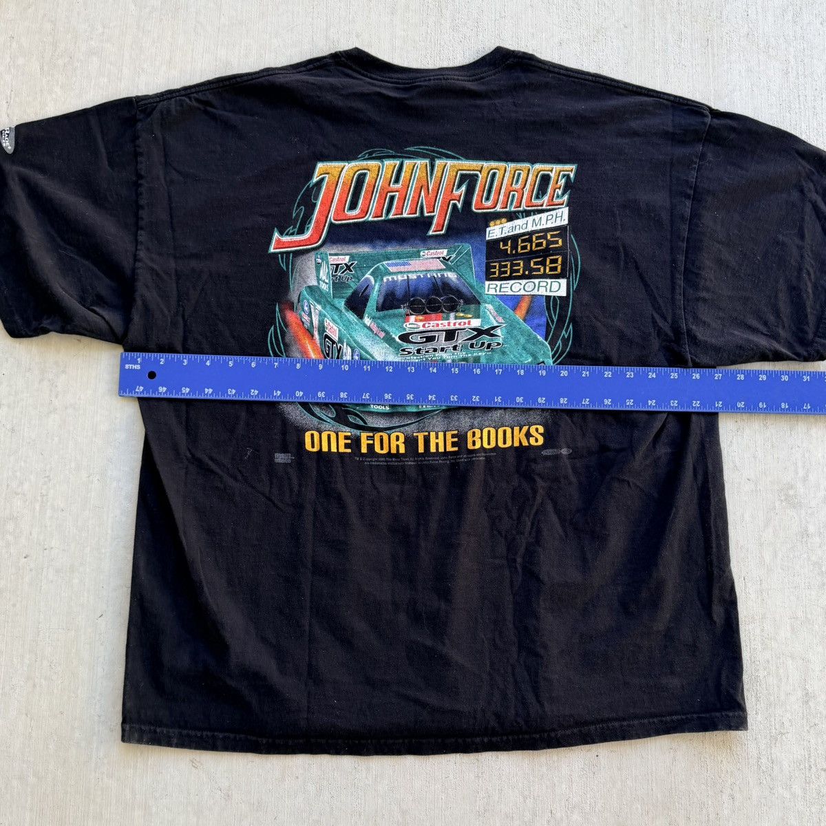 Gildan Vintage John Force Racing T Shirt 3XL NHRA Record 2005 Size US XXL / EU 58 / 5 - 7 Thumbnail