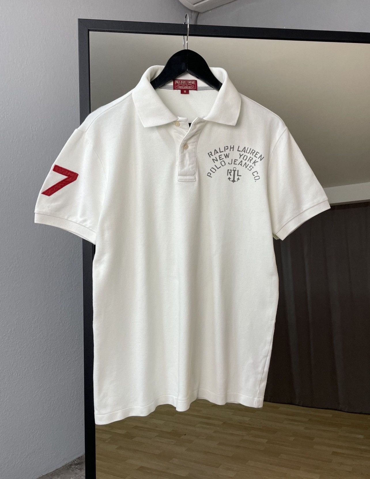 Polo Ralph Lauren Vintage y2k Ralph Lauren New York White Polo Tee RRL Shirt Size US M / EU 48-50 / 2 - 1 Thumbnail