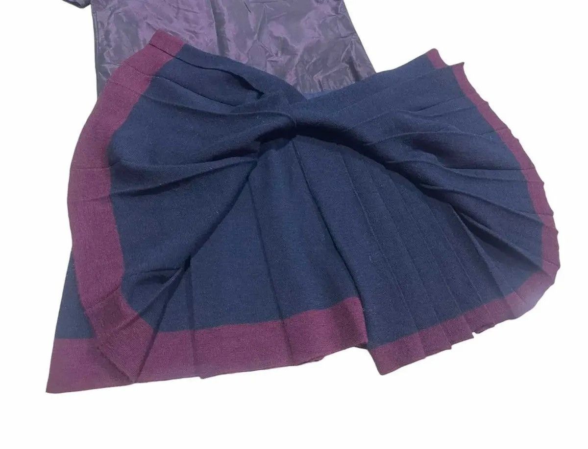 Designer × Japanese Brand × Sacai ♟️ Rare Sacai Silk Wool Asymmetrical Dress Size M / US 6-8 / IT 42-44 - 7 Thumbnail