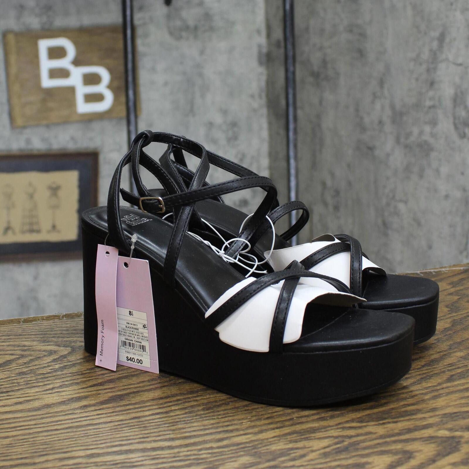 Designer NWT Wild Fable Platform Wedge Heels 89886312 Black 8.5M Size US 8.5 / IT 38.5 - 1 Thumbnail