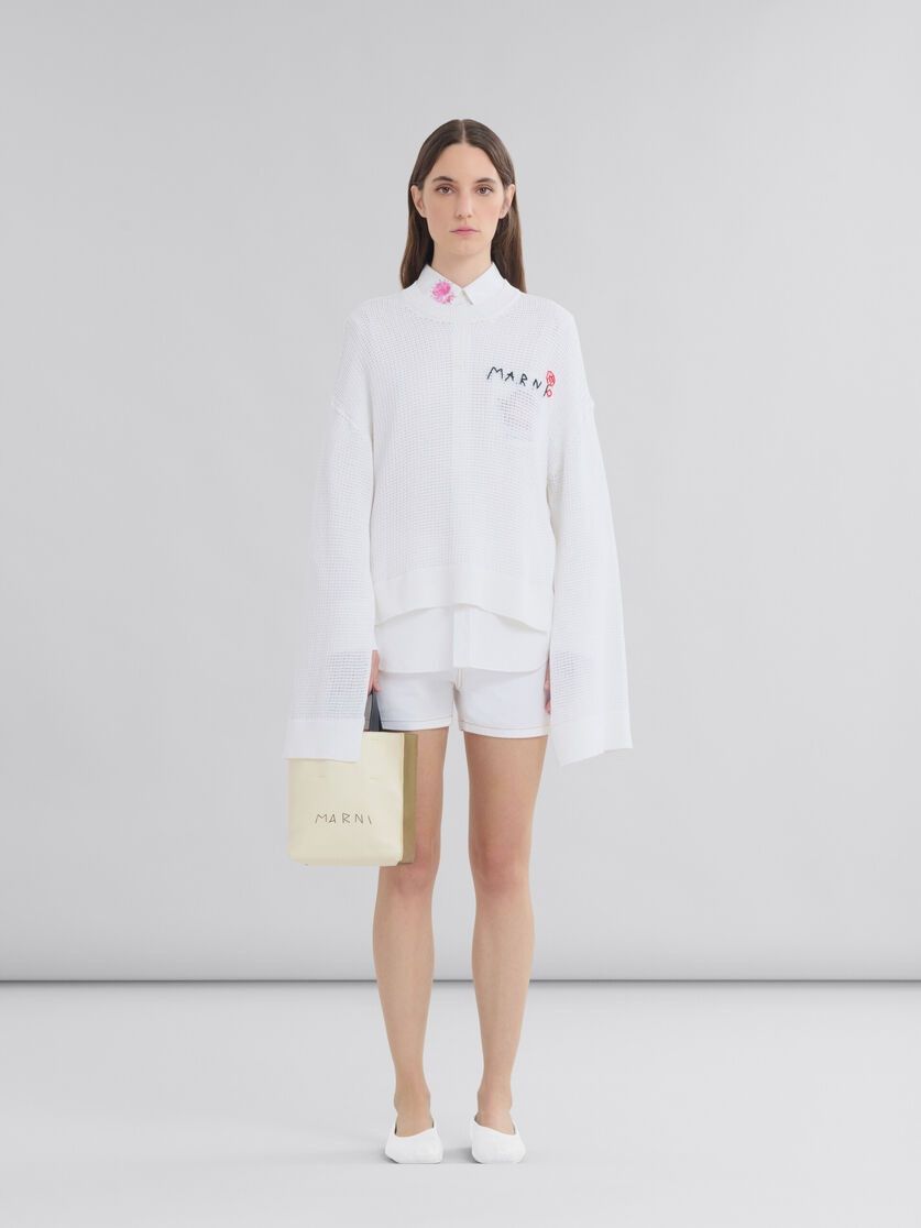 Marni o1w1db11125 Size :OS/Museo Soft Mini Bag in White/Brown Size ONE SIZE - 6 Thumbnail