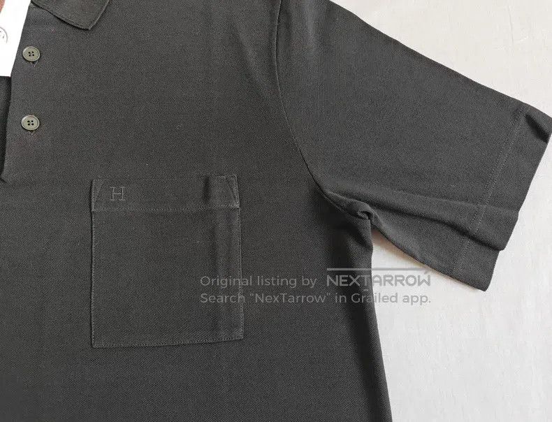 Hermes Hermes Polo shirt short-sleeved, black, H embroidery, 100% Size US L / EU 52-54 / 3 - 5 Thumbnail