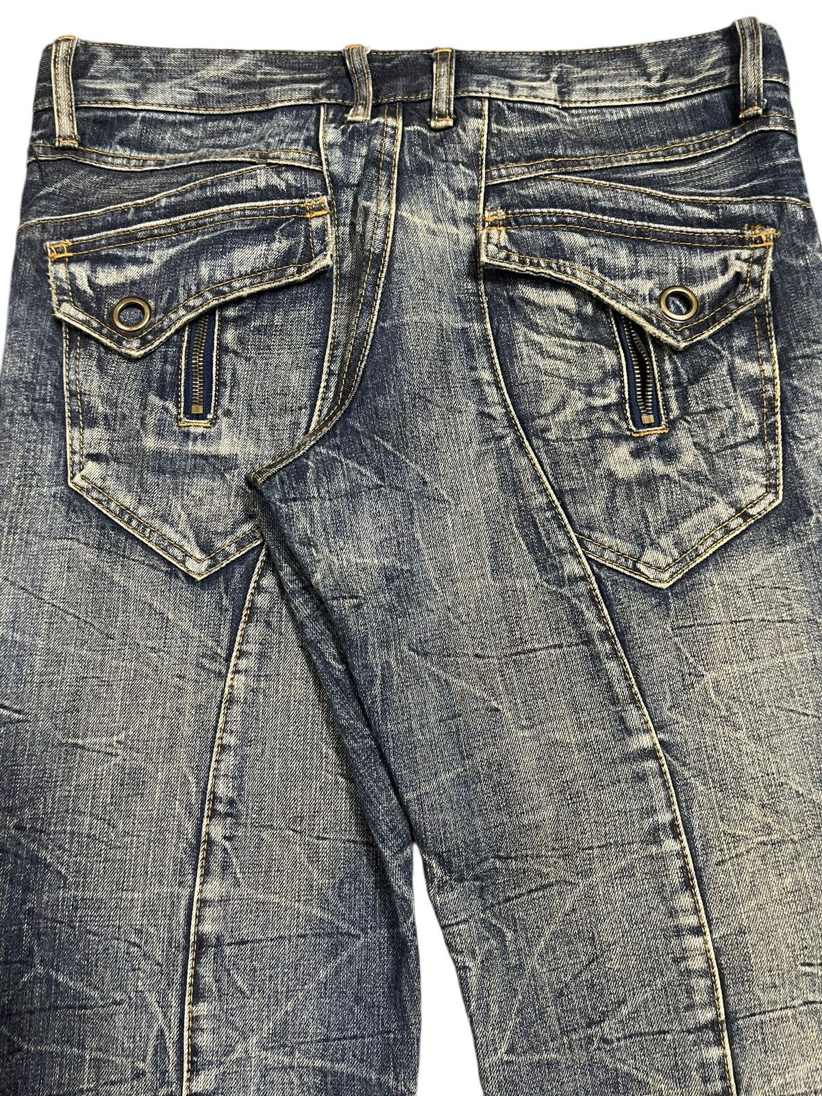 semanticdesign Vintage Japanese Semantic Design Distressed Wide Legs Jeans Size US 34 / EU 50 - 6 Thumbnail