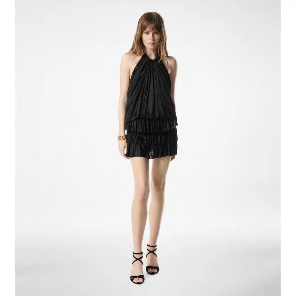 Tom Ford o1loc1c0825 W3551 Ida Velvet Sandals in Black Size US 9 / IT 39 - 3 Thumbnail