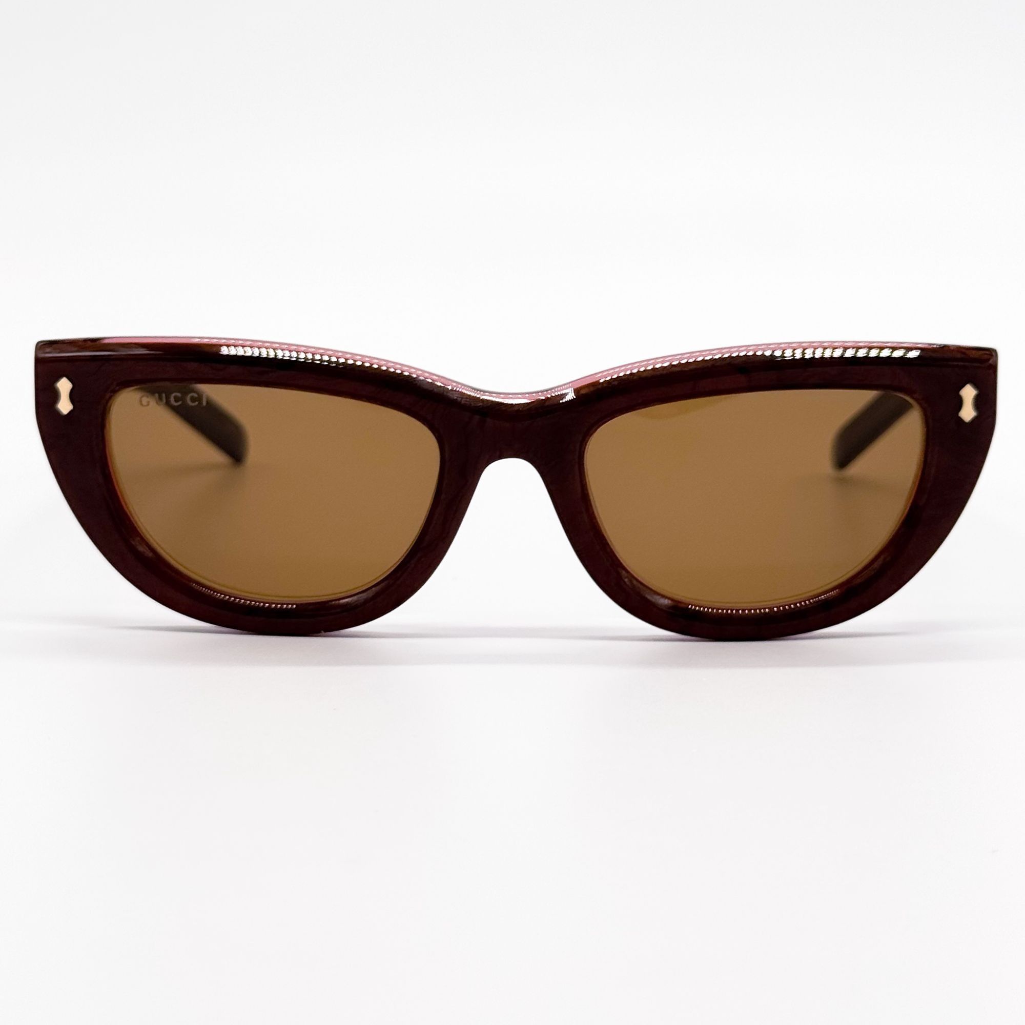 Gucci NEW GG1521S 003 GUCCI WOMEN CAT EYE BROWN RED SUNGLASSES GUC Size ONE SIZE - 3 Thumbnail