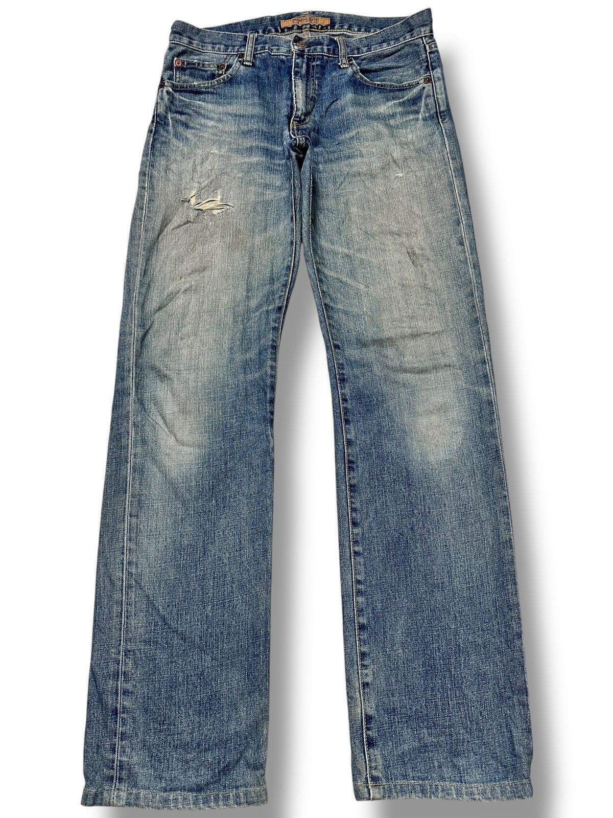 Uniqlo Uniqlo Vintage Distressed Straight Loose Style With Faded Size US 32 / EU 48 - 1 Thumbnail