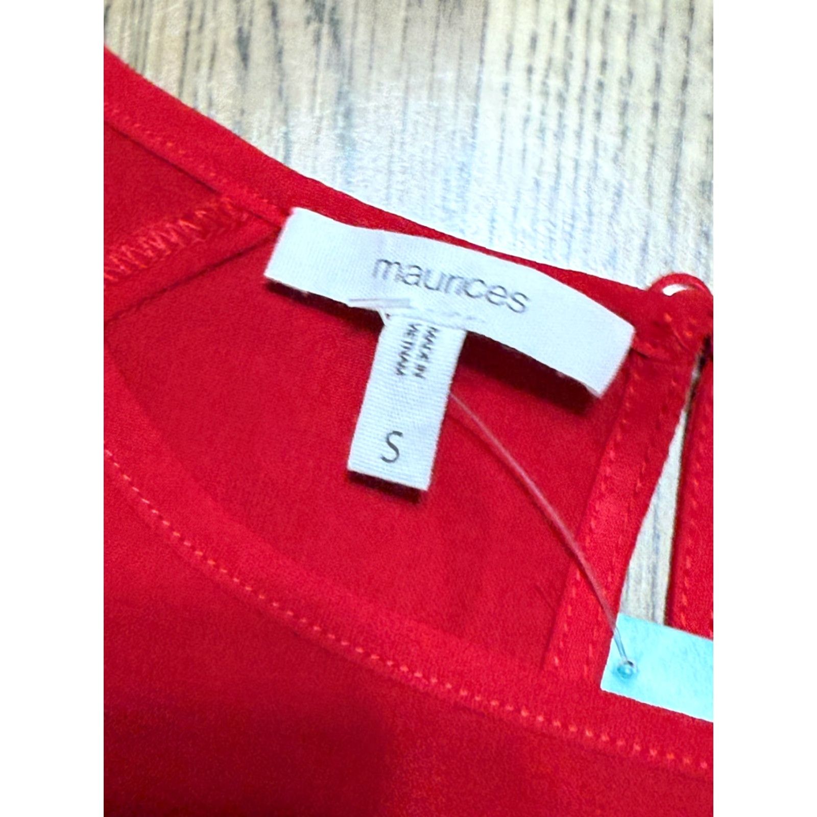 Vintage Maurices Blouse Women's Size Small Red Long Sleeve NWT Shirt Regular Womens Size S / US 4 / IT 40 - 5 Thumbnail