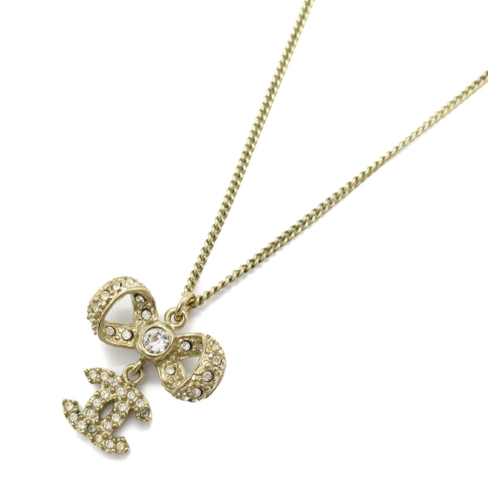 Chanel Coco Mark Necklace Gp (Gold Plated) Gold Champagne
