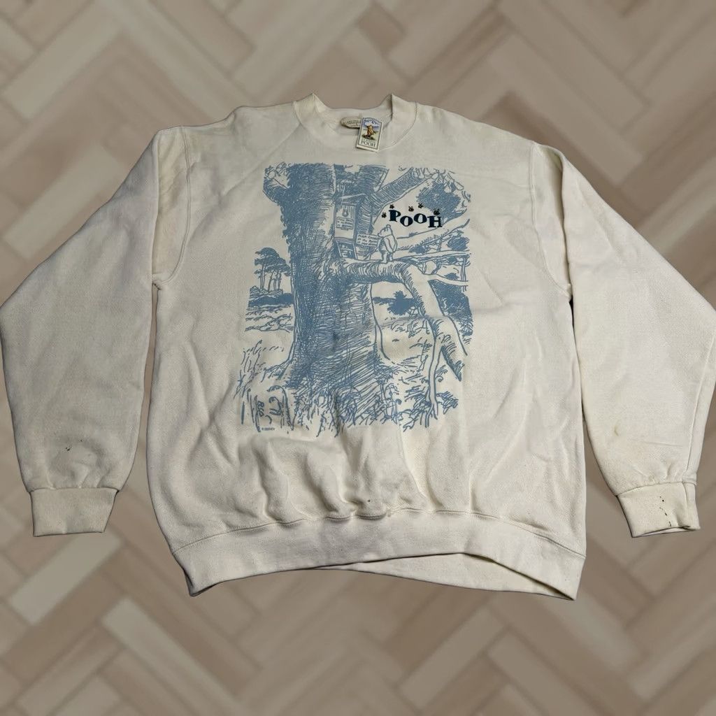 Vintage VINTAGE Classic Pooh Sweatshirt Shirt Womens Large White 90s Sketch Art NWT Size L / US 10 / IT 46 - 1 Thumbnail