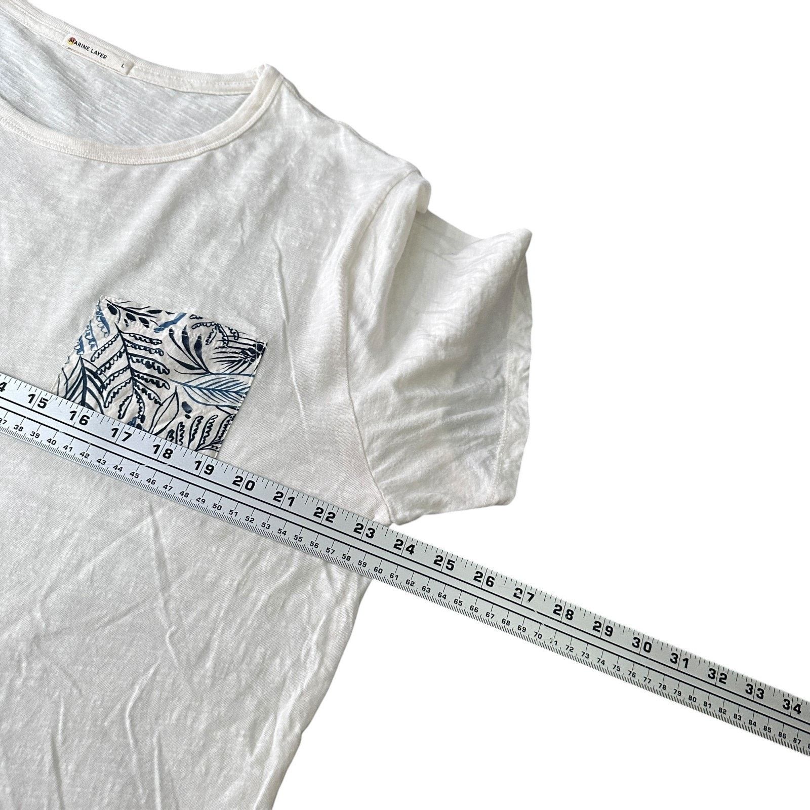 Marine Layer Marine Layer T-Shirt Men’s Large Cream Short Sleeve Size US L / EU 52-54 / 3 - 9 Thumbnail