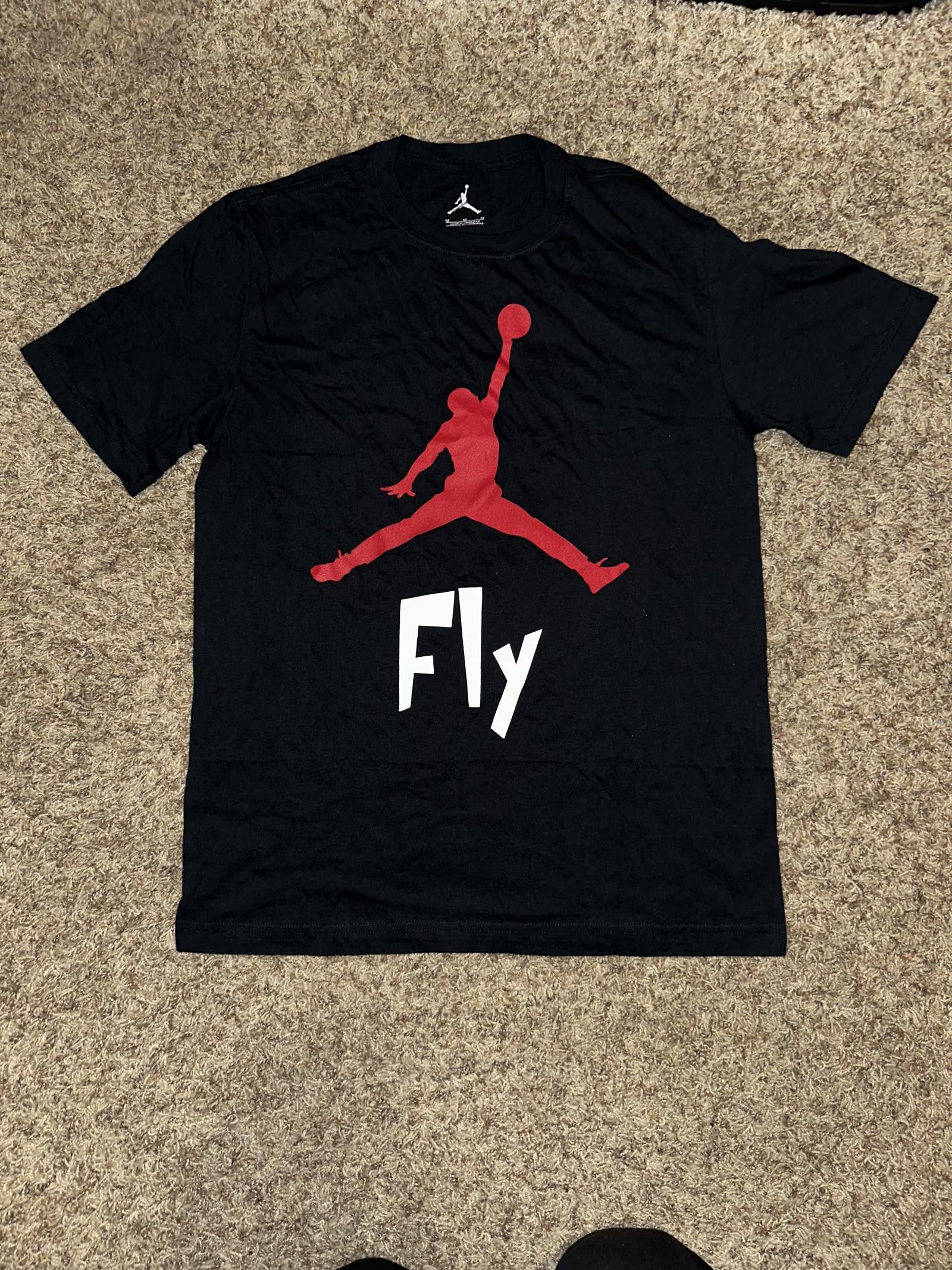 Designer Vintage Air Jordan Men's Jumpman Fly Black T-Shirt Size US M / EU 48-50 / 2 - 1 Thumbnail