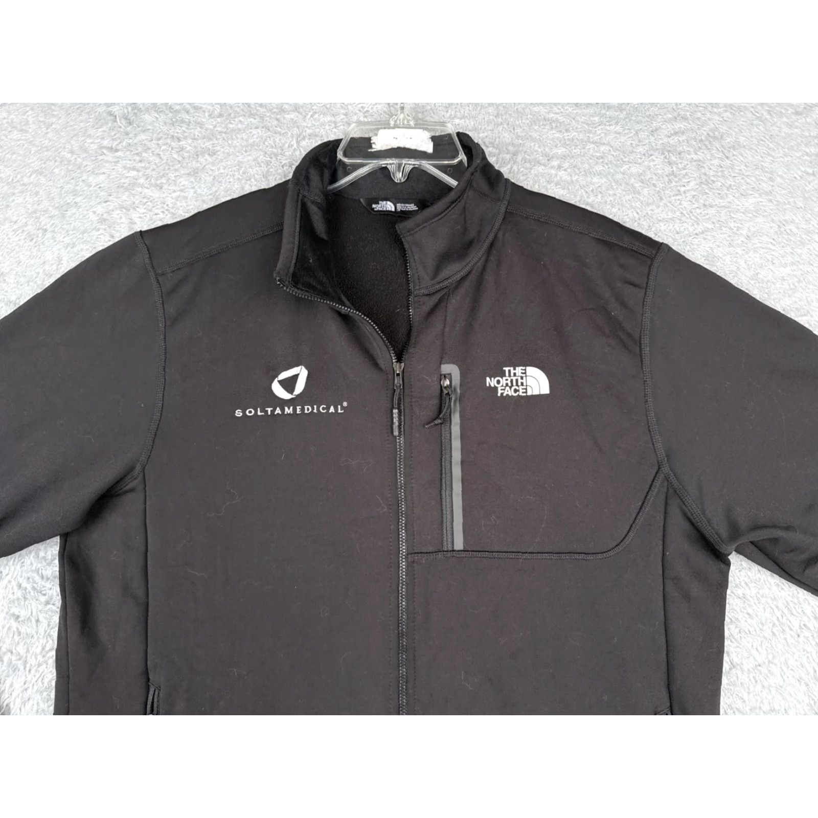 The North Face The North Face Jacket Mens Large Black Softshell Full Zip Mock Neck Pockets Size US L / EU 52-54 / 3 - 7 Thumbnail