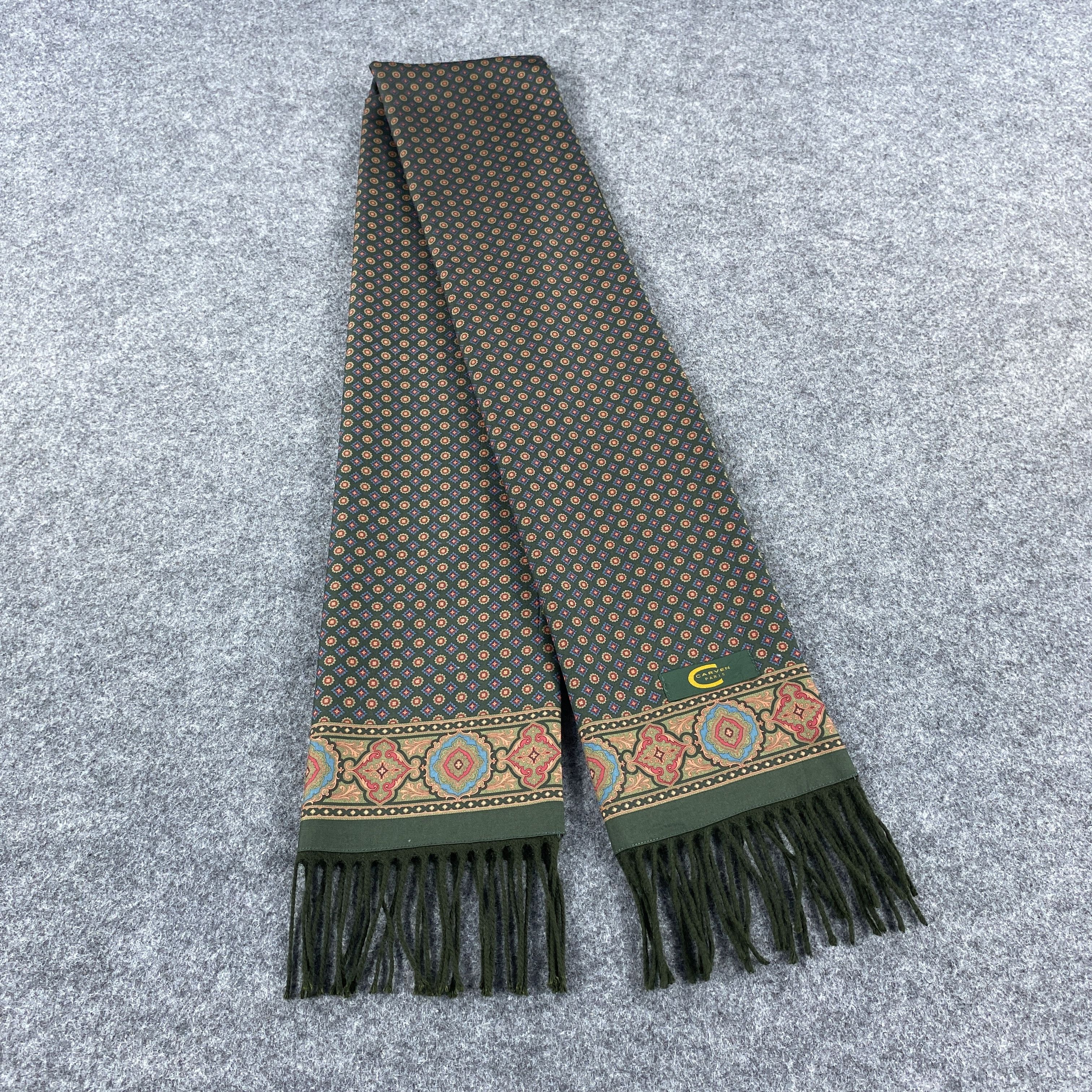 Carven × Vintage GF10628 Carven Silk Scarf Neck Wear Muffler Nova Check Size ONE SIZE - 1 Thumbnail