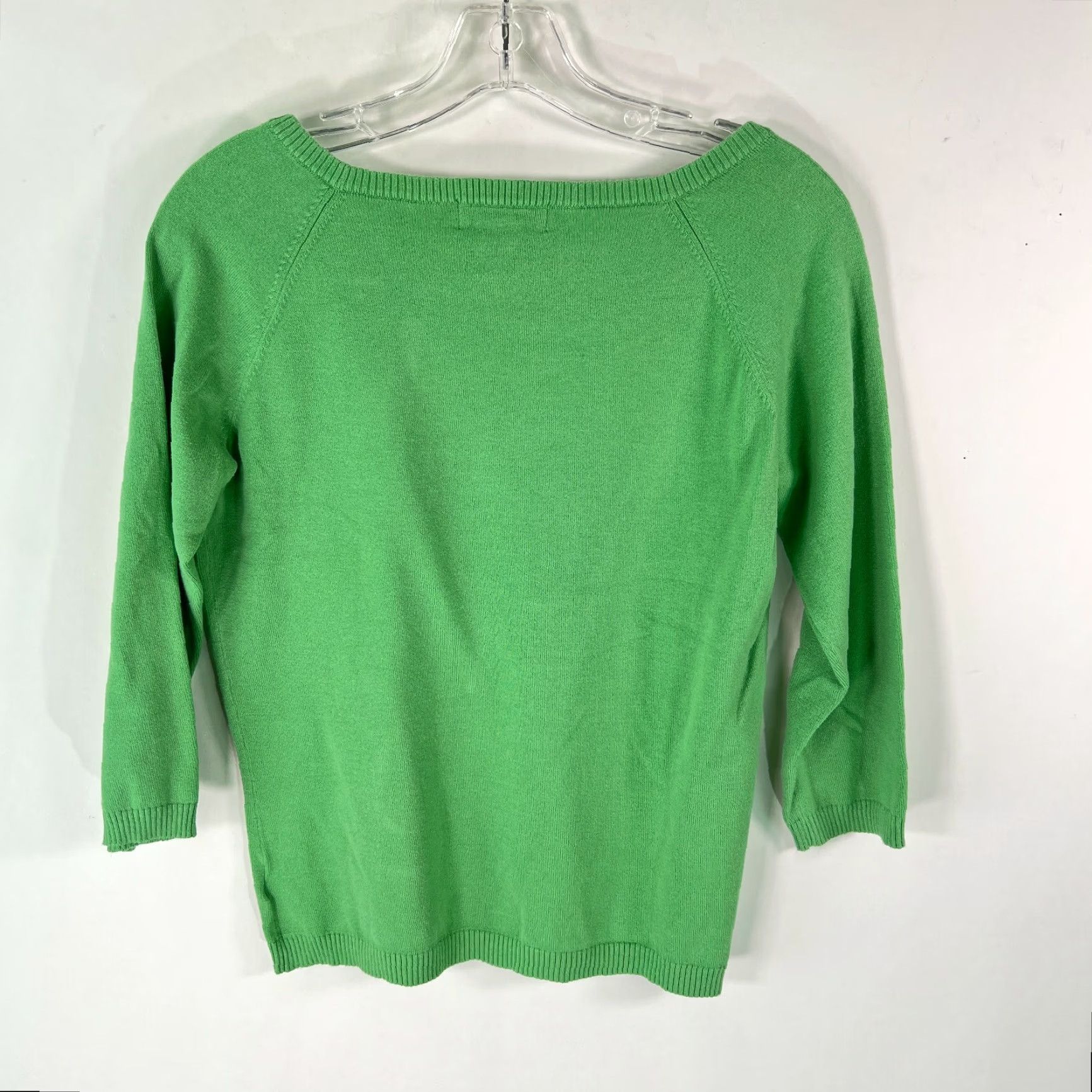 Eddie Bauer Eddie Bauer Women Pullover Sweater Knit 3/4 Sleeve Green Size M Regular Fit Pima Cotton Nylon Lycra Womens Size M / US 6-8 / IT 42-44 - 2 Thumbnail