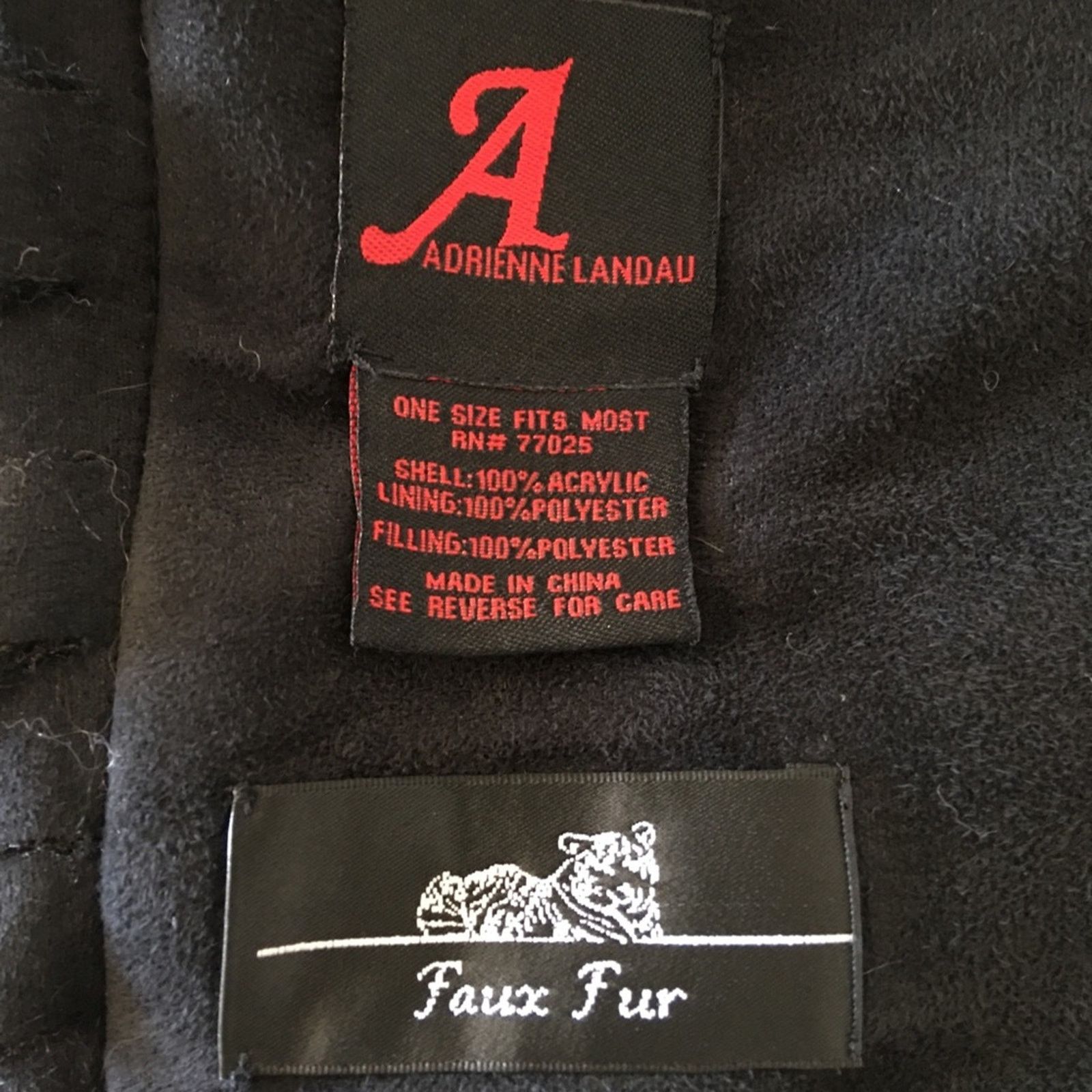 Other Adrienne Landau black faux fur scarf wrap fringe Size ONE SIZE - 7 Thumbnail