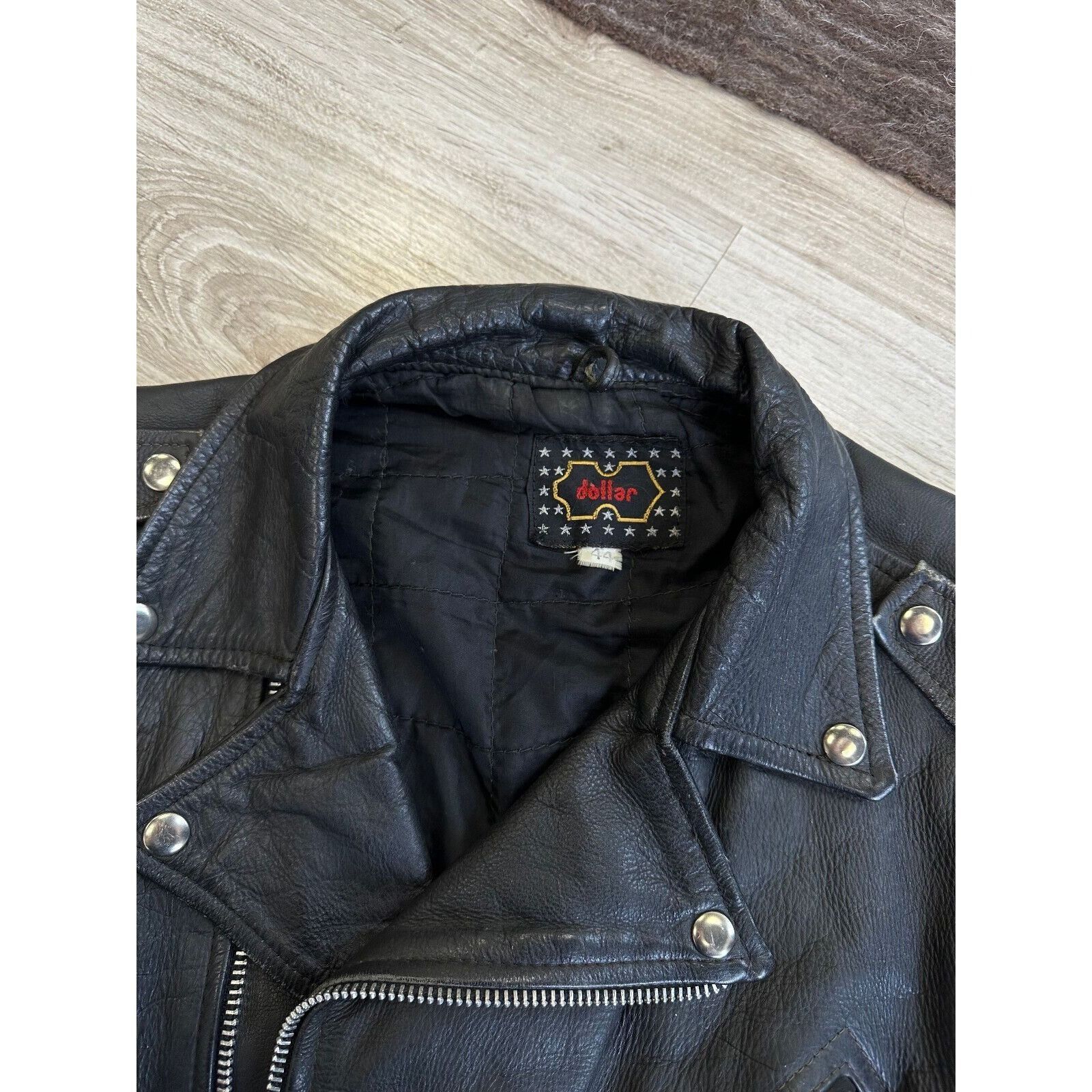 Vintage Vintage 90s Leather Moto Biker Side String Jacket 6378AC Size US L / EU 52-54 / 3 - 3 Thumbnail