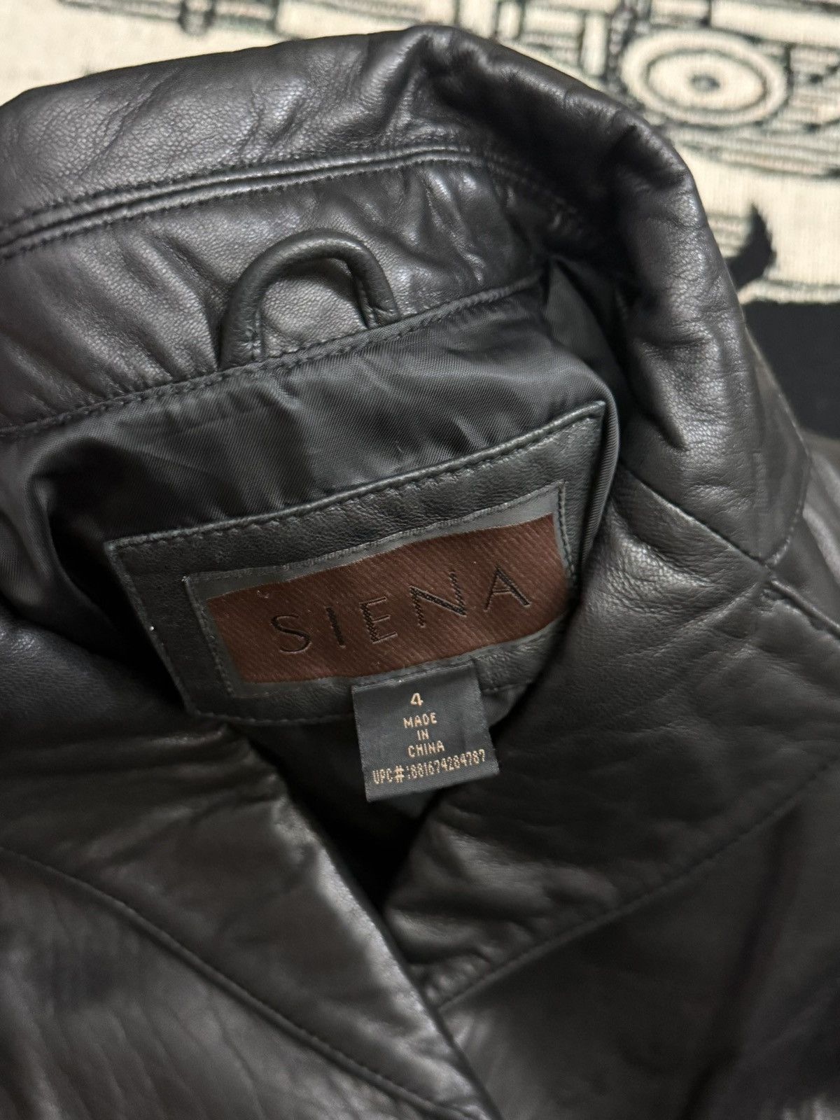 Other Vintage Siena Black Leather Blazer Size S / US 4 / IT 40 - 3 Thumbnail