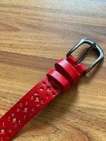 Handmade × Unowned Belts Red Floral Theme Belt Size ONE SIZE - 2 Thumbnail