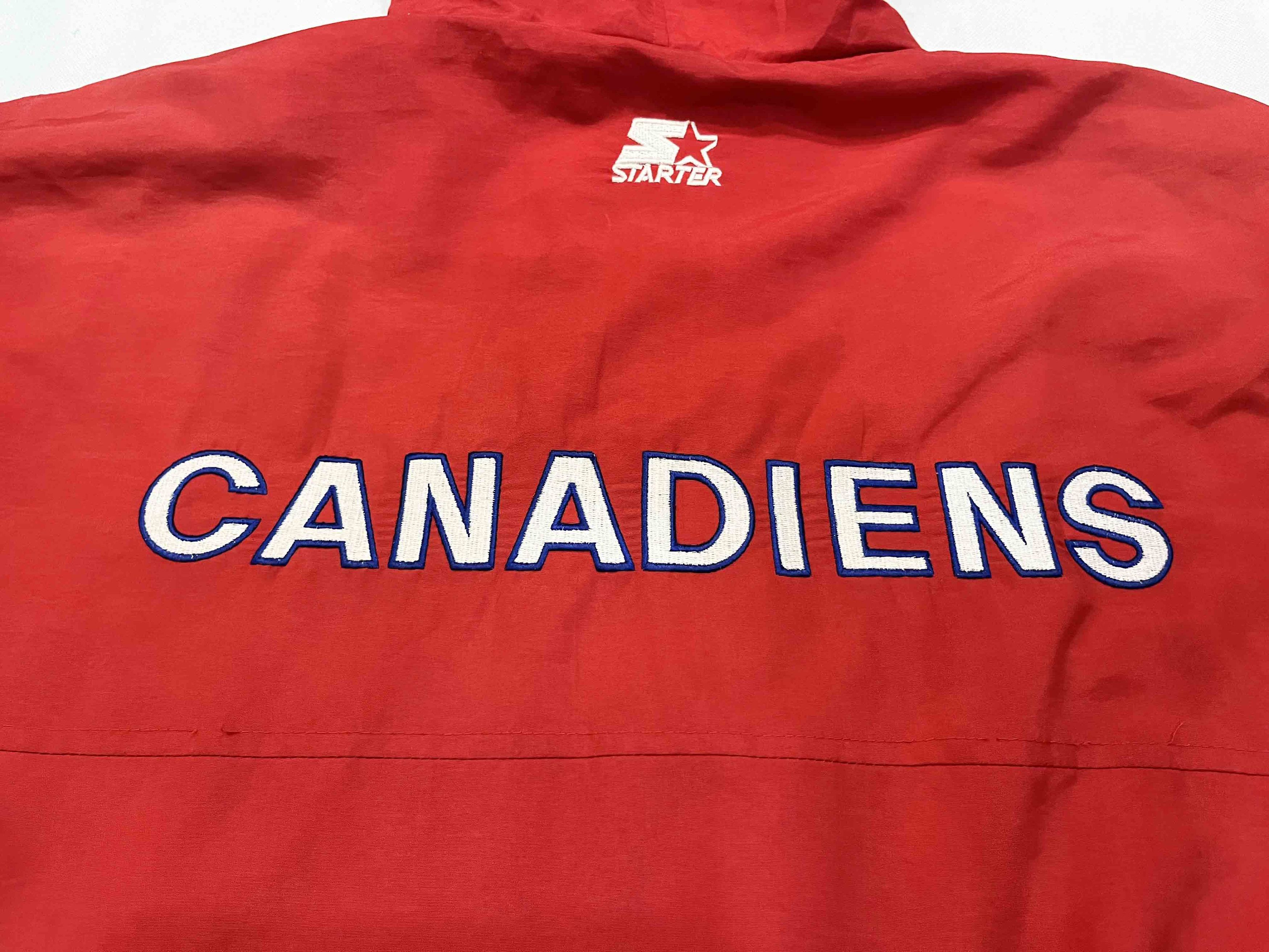 NHL × Starter × Vintage Vintage Starter NHL Montreal Canadiens Full Zip Jacket Size US L / EU 52-54 / 3 - 6 Thumbnail