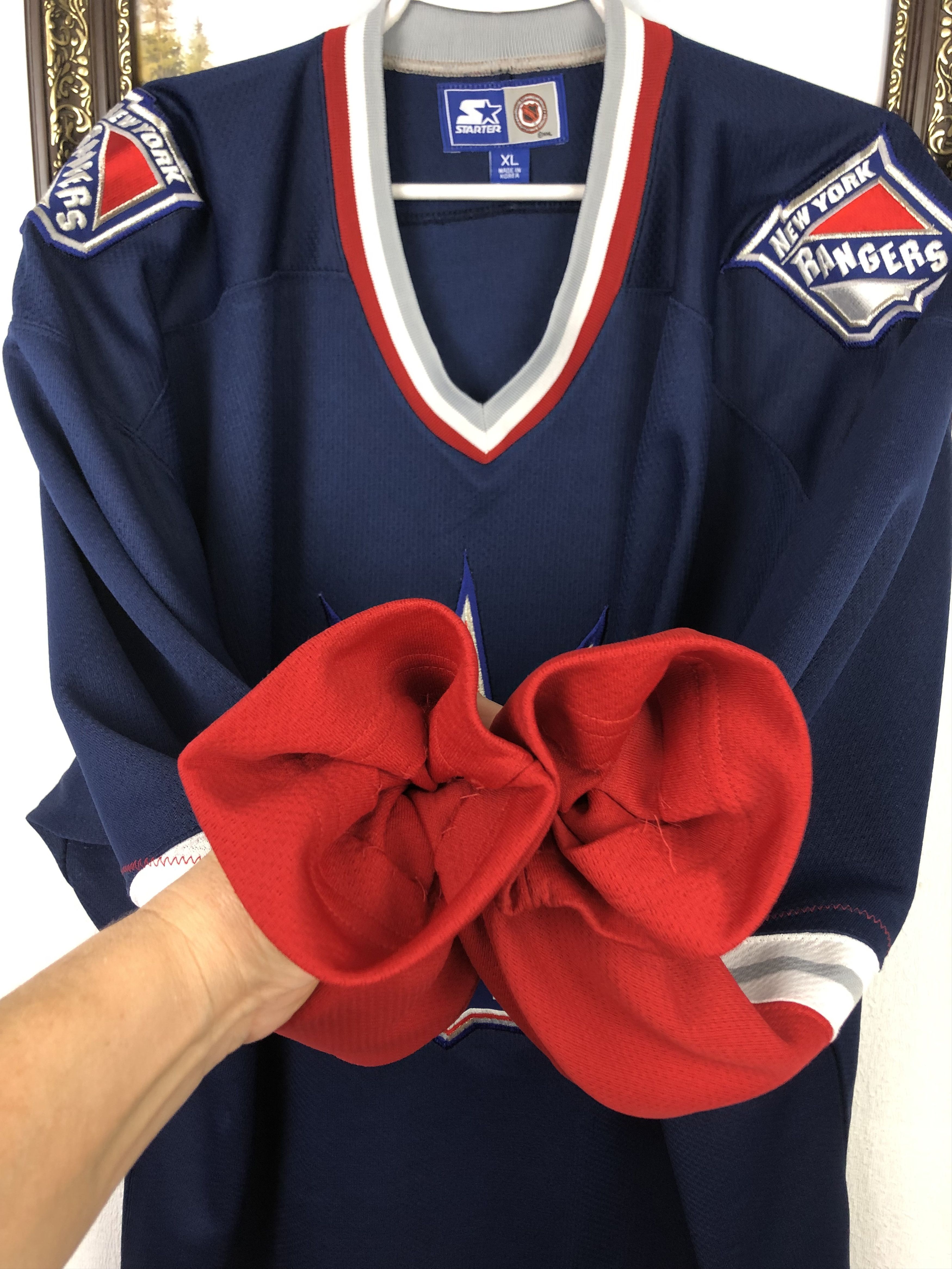 Starter Vintage Starter New York Rangers Lady Liberty Jersey Shirt Size US XL / EU 56 / 4 - 7 Thumbnail