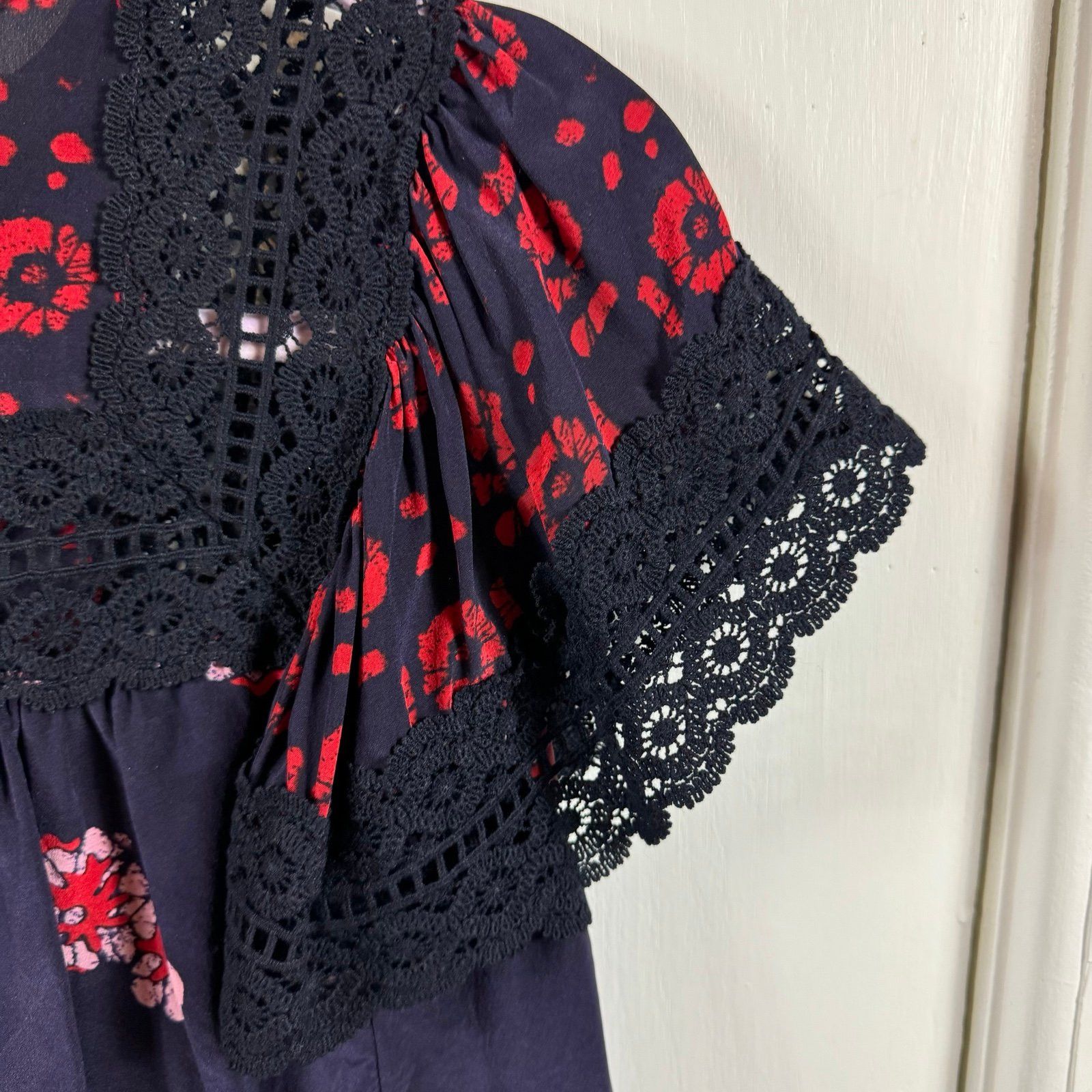 Sea New York Sea New York crochet trim flutter sleeve colorful loose fit Size XS / US 0-2 / IT 36-38 - 4 Thumbnail