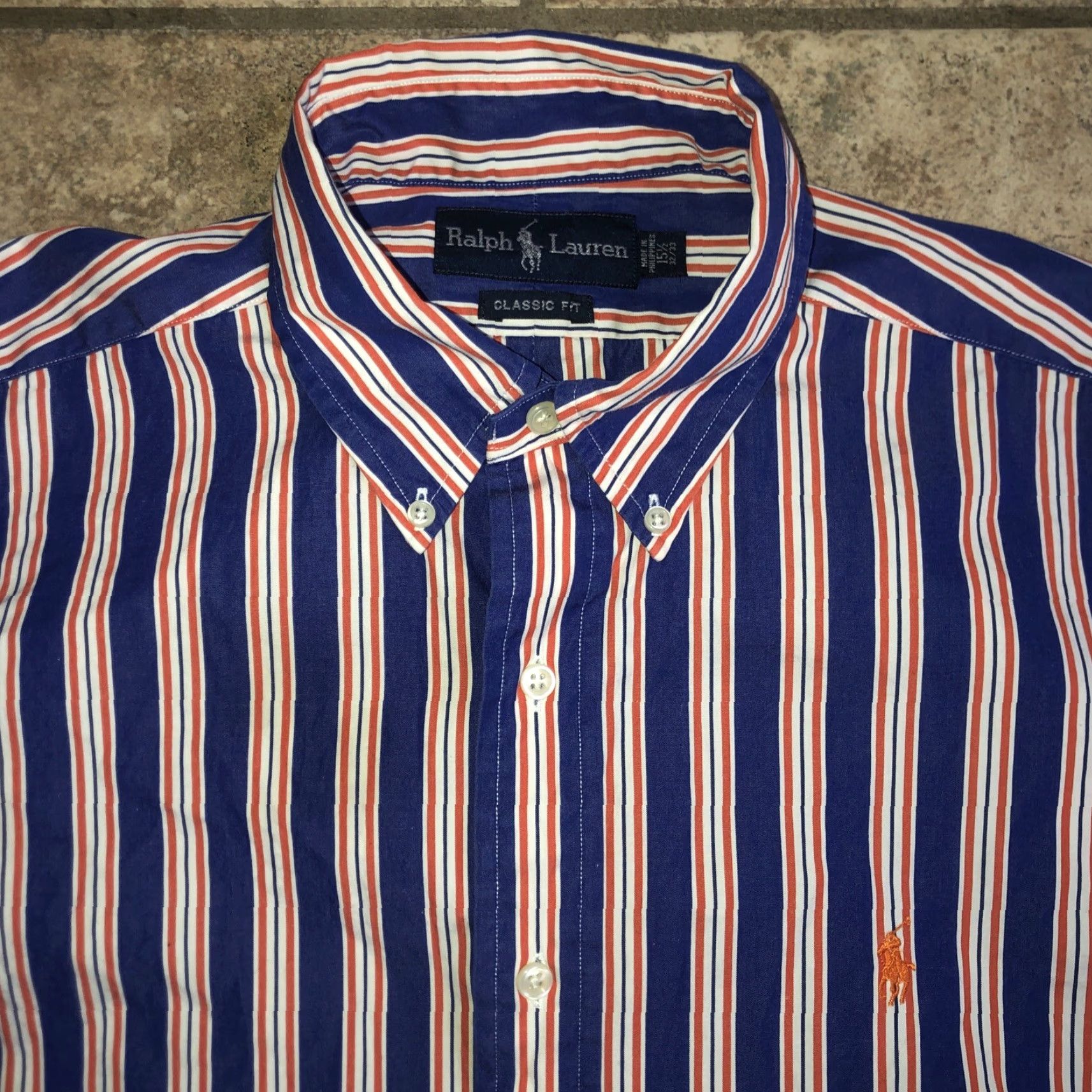 Polo Ralph Lauren Polo Ralph Lauren Blue Striped Longsleeve Button Shirt Mens L 15.5 Blue Size US L / EU 52-54 / 3 - 2 Thumbnail