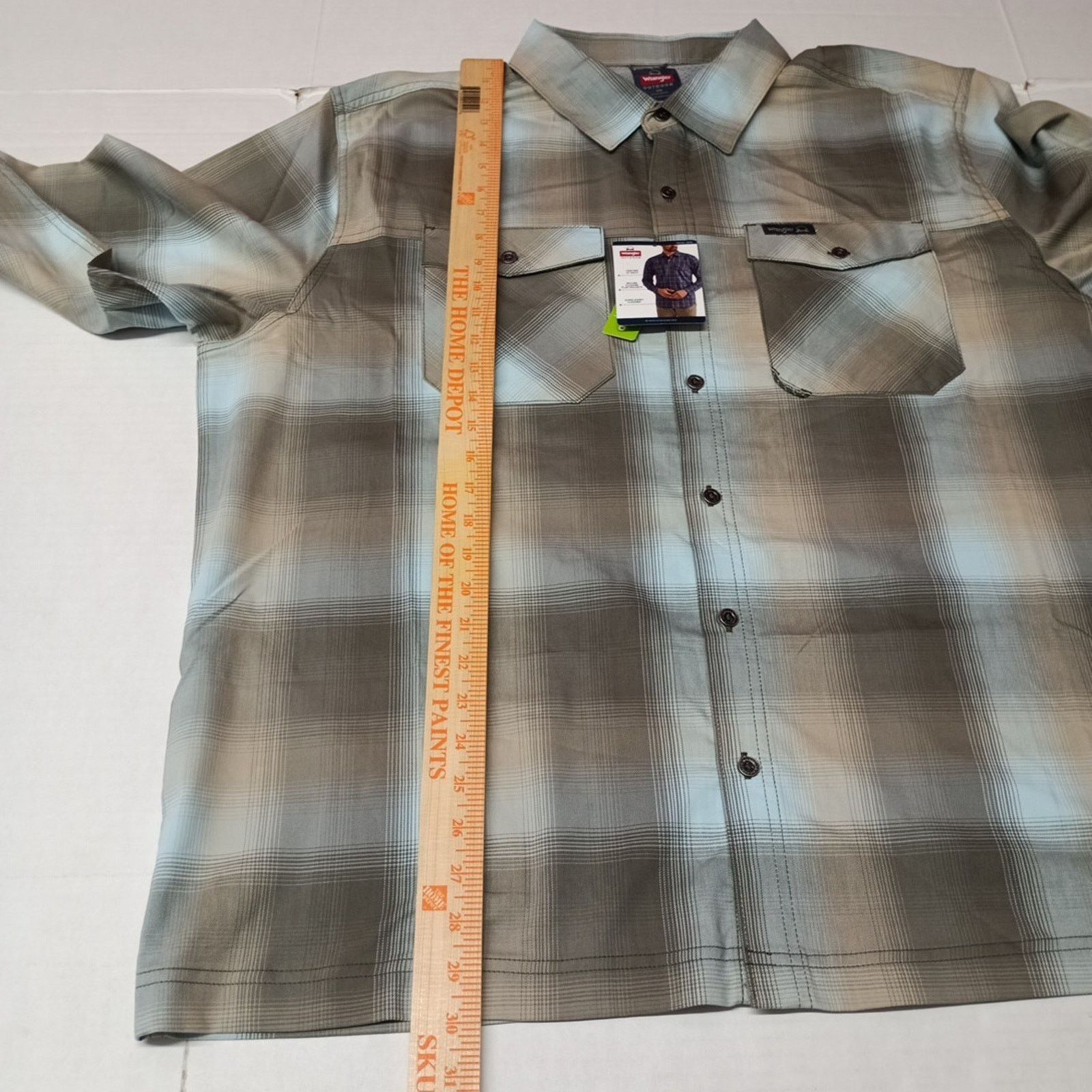 Wrangler Wrangler Shirt Mens 2XL Gray Plaid Convertible Sleeves Shirt Size US XXL / EU 58 / 5 - 8 Thumbnail