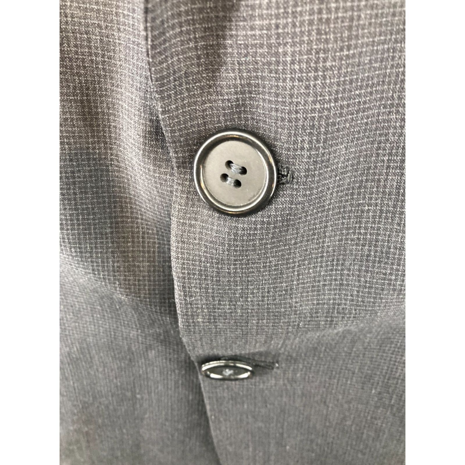 Avenue Hickey Freeman Suit Jacket Mens Gray Wool Check 44 Long Size 44R - 5 Thumbnail