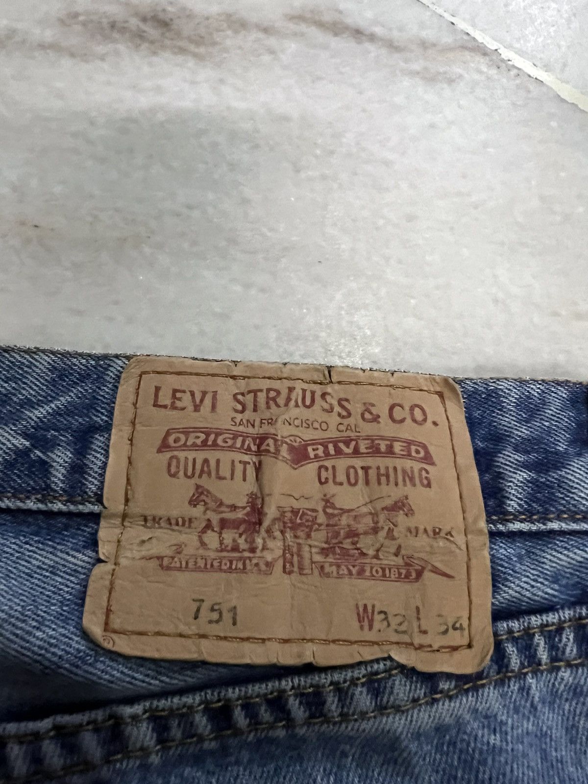 Levi's × Levi's Vintage Clothing × Vintage 💥Vintage Levis 751 Light Wash Jean Size US 32 / EU 48 - 17 Thumbnail