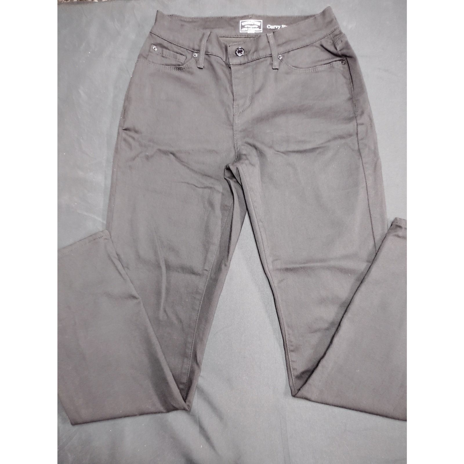 Levi's Signature by Levi Strauss Black Curvy Straight Pants Size 26" / US 2 / IT 38 - 1 Thumbnail