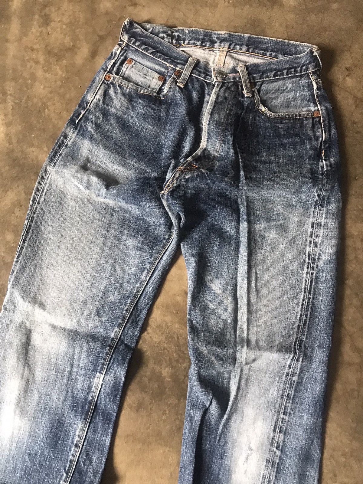 Denime DENIME - Vintage Look Straight Leg Denim Jeans Size US 26 / EU 42 - 2 Thumbnail