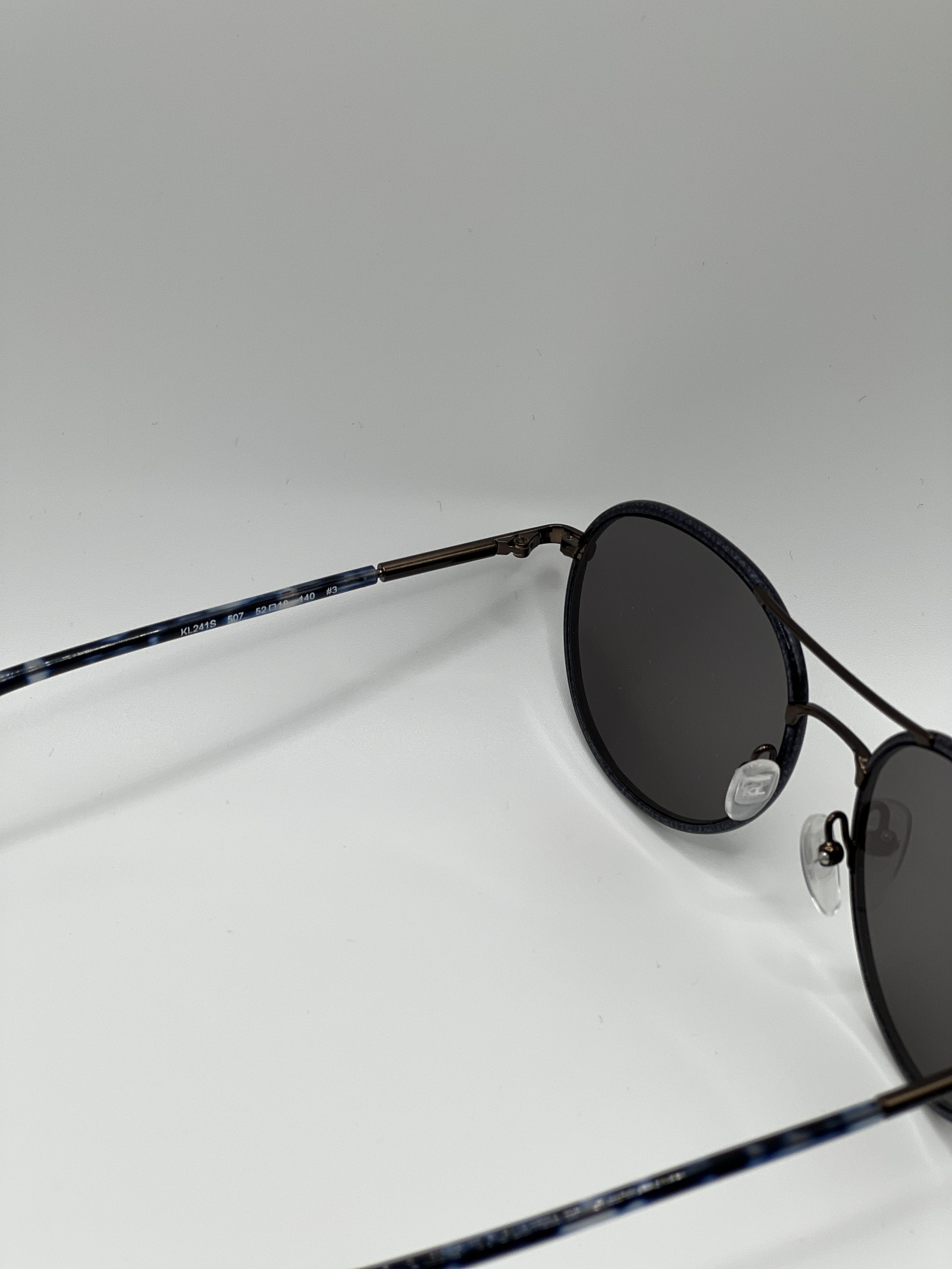 Karl Lagerfeld Karl Lagerfeld KL241S Round Unisex Sunglasses - Blue Marble Size ONE SIZE - 7 Thumbnail