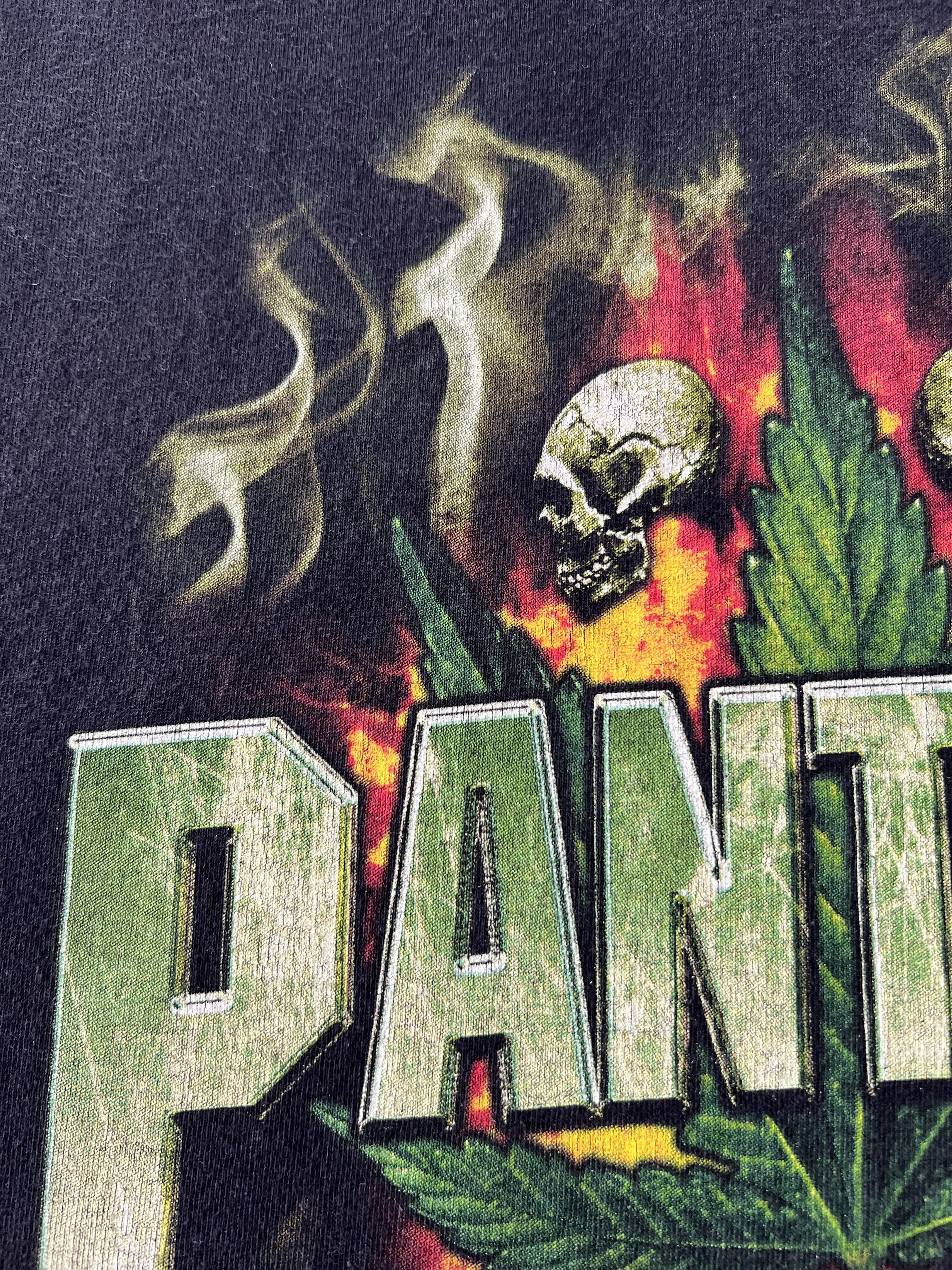 Band Tees Vintage 2002 Pantera Marijuana Skull & Weed Black Sleeveless Size US L / EU 52-54 / 3 - 5 Thumbnail