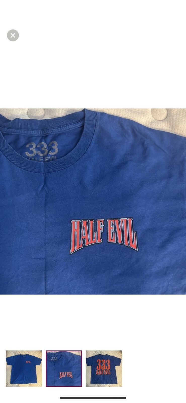 Half Evil Half Evil 333 Logo Tee Blue Size US XL / EU 56 / 4 - 2 Thumbnail