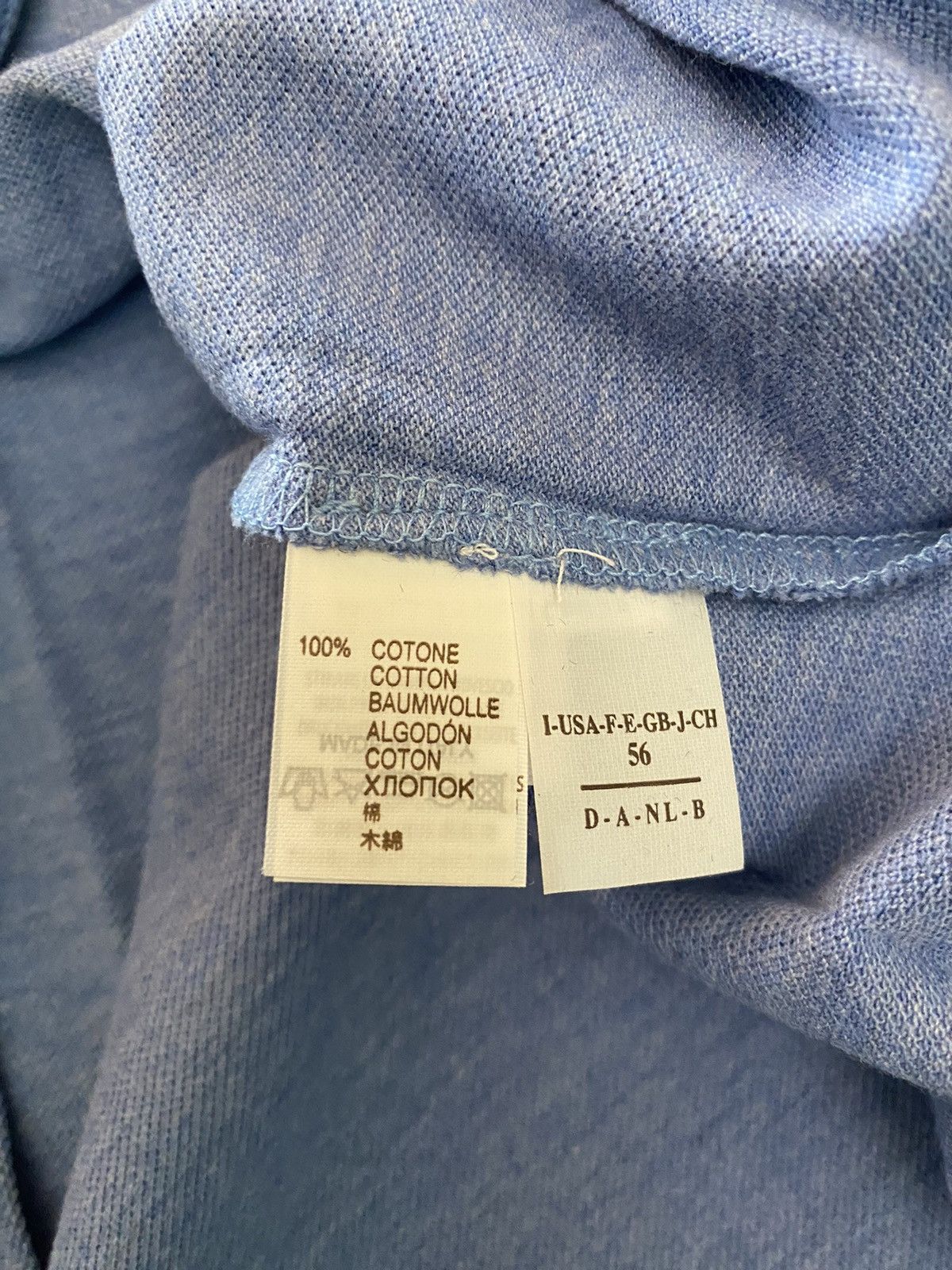 Brunello Cucinelli Brunello Cucinelli ocean/grey trim reg fit 2btn polo nwot Size US XL / EU 56 / 4 - 10 Thumbnail