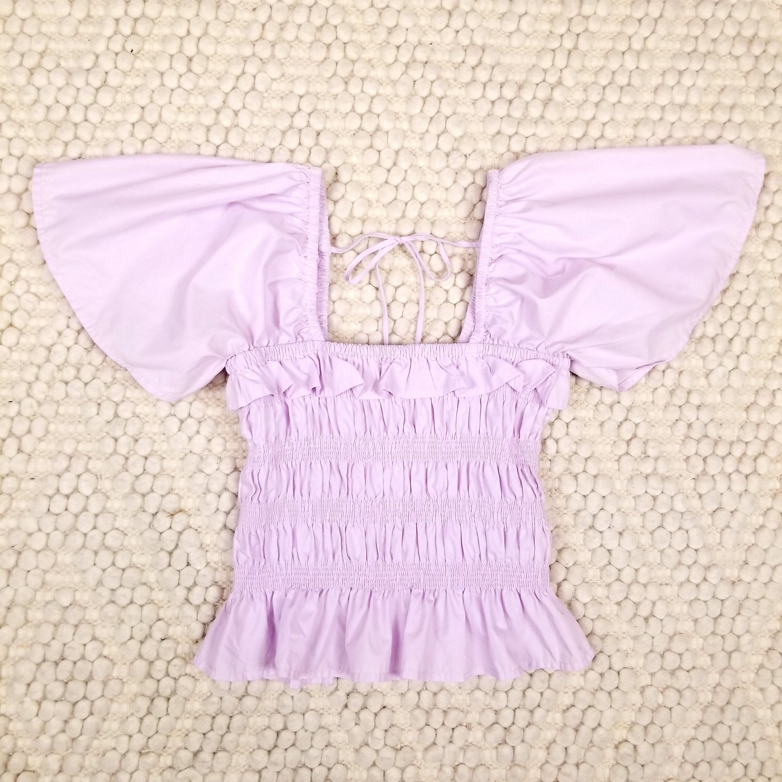 Other Aaron & Amber Smocked Puff Shoulder Top Size M / US 6-8 / IT 42-44 - 6 Thumbnail