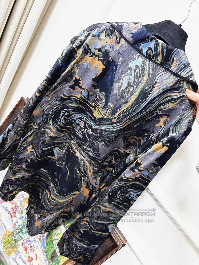 Fendi Fendi Single Breasted Ink Painting Silk Long Sleeve Shirt Size XS / US 0-2 / IT 36-38 - 2 Thumbnail