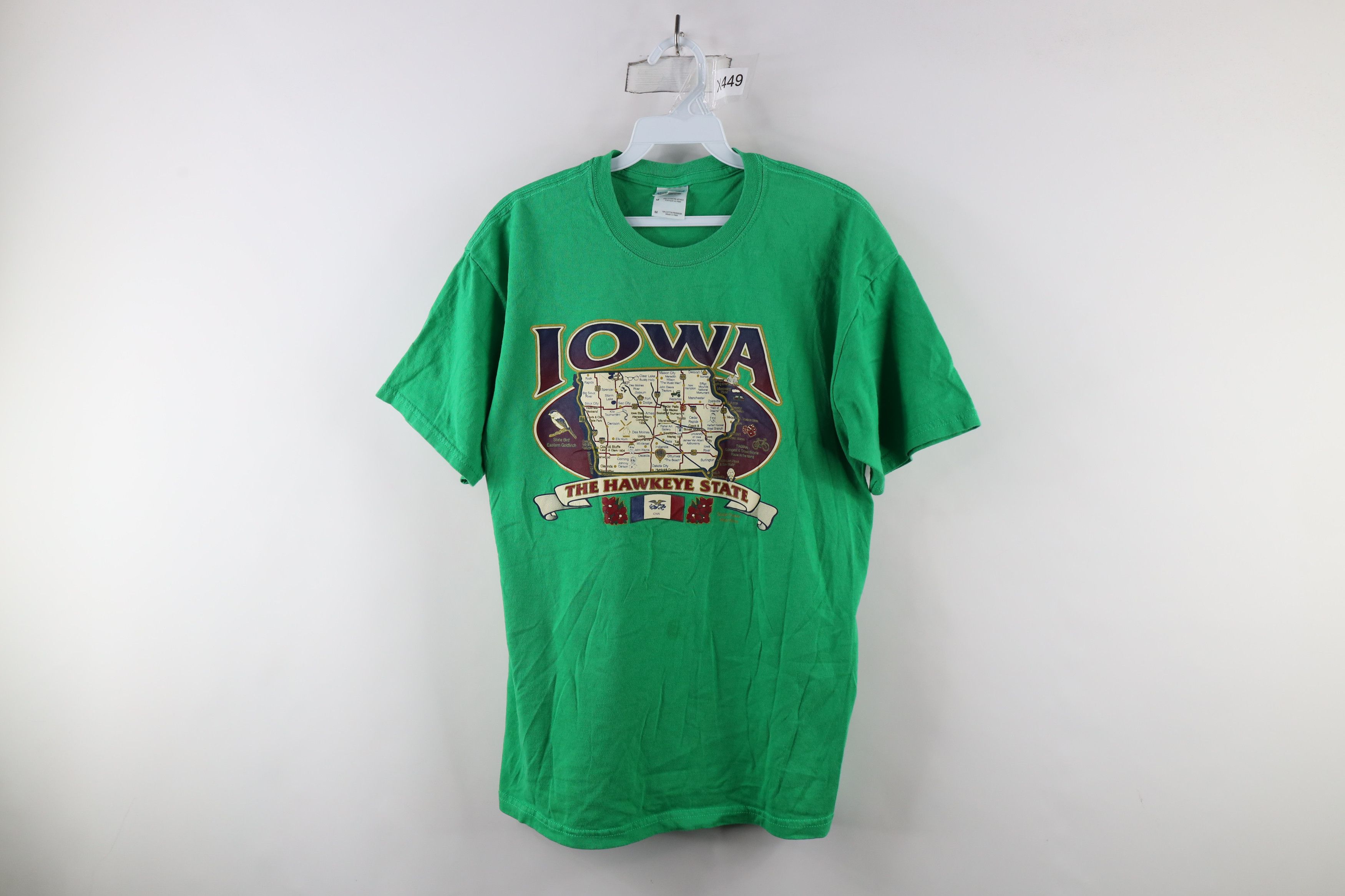 Vintage Vintage Streetwear Spell Out Iowa The Hawkeye State T-Shirt Size US M / EU 48-50 / 2 - 1 Thumbnail
