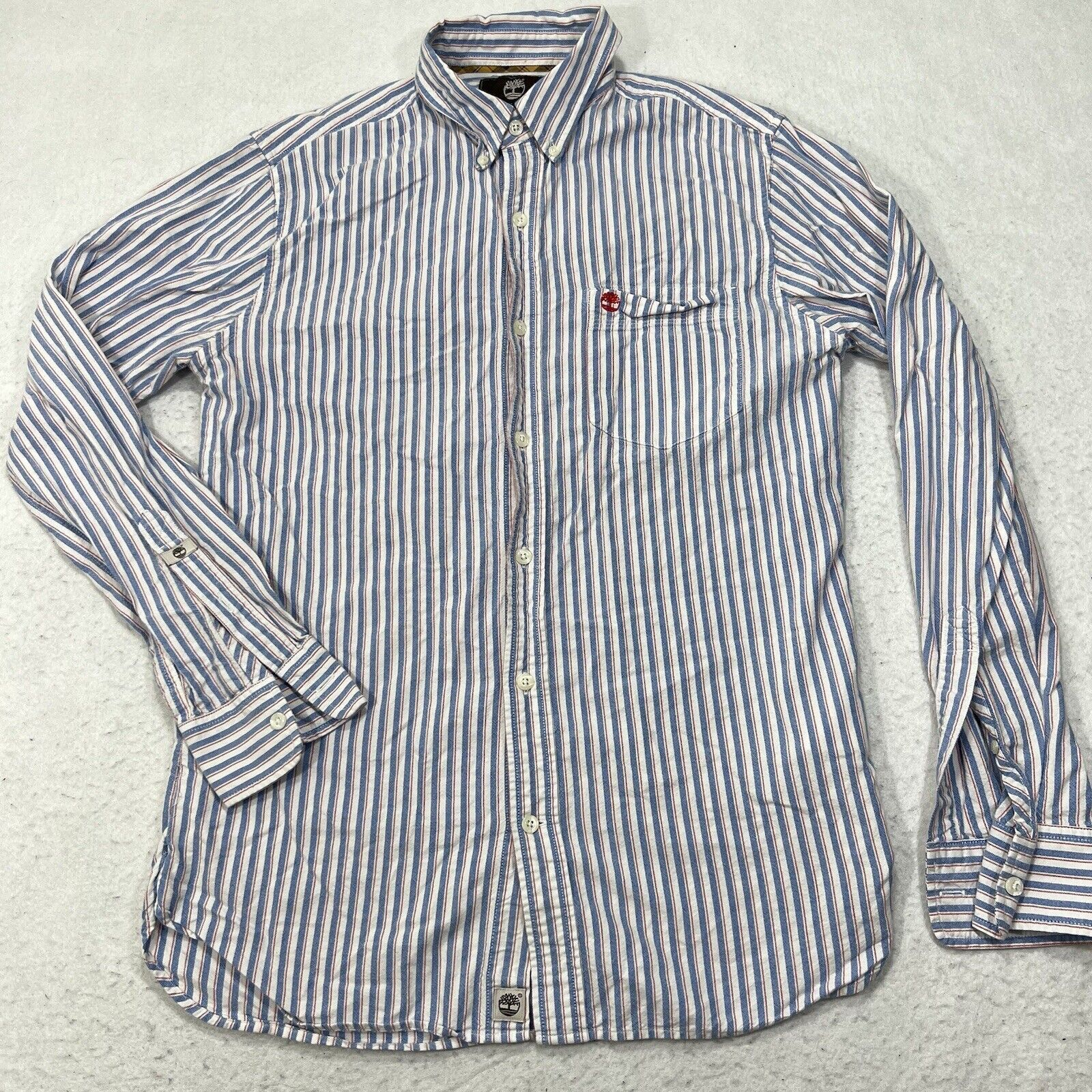 Timberland Timberland Earthkeepers Button Down Blue Striped Dress Shirt Size US S / EU 44-46 / 1 - 1 Thumbnail