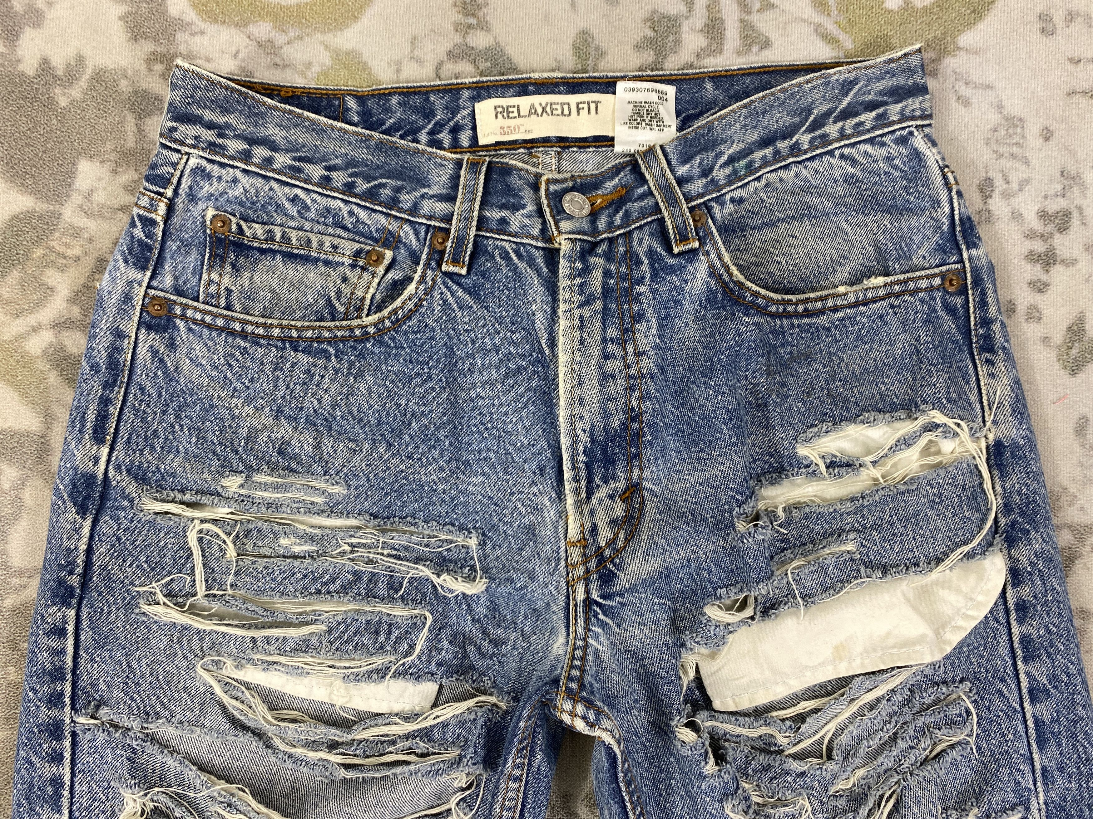 Levi's Ripped Blue Vintage Levis Jeans 32x28 - JN3057 Size US 32 / EU 48 - 3 Thumbnail