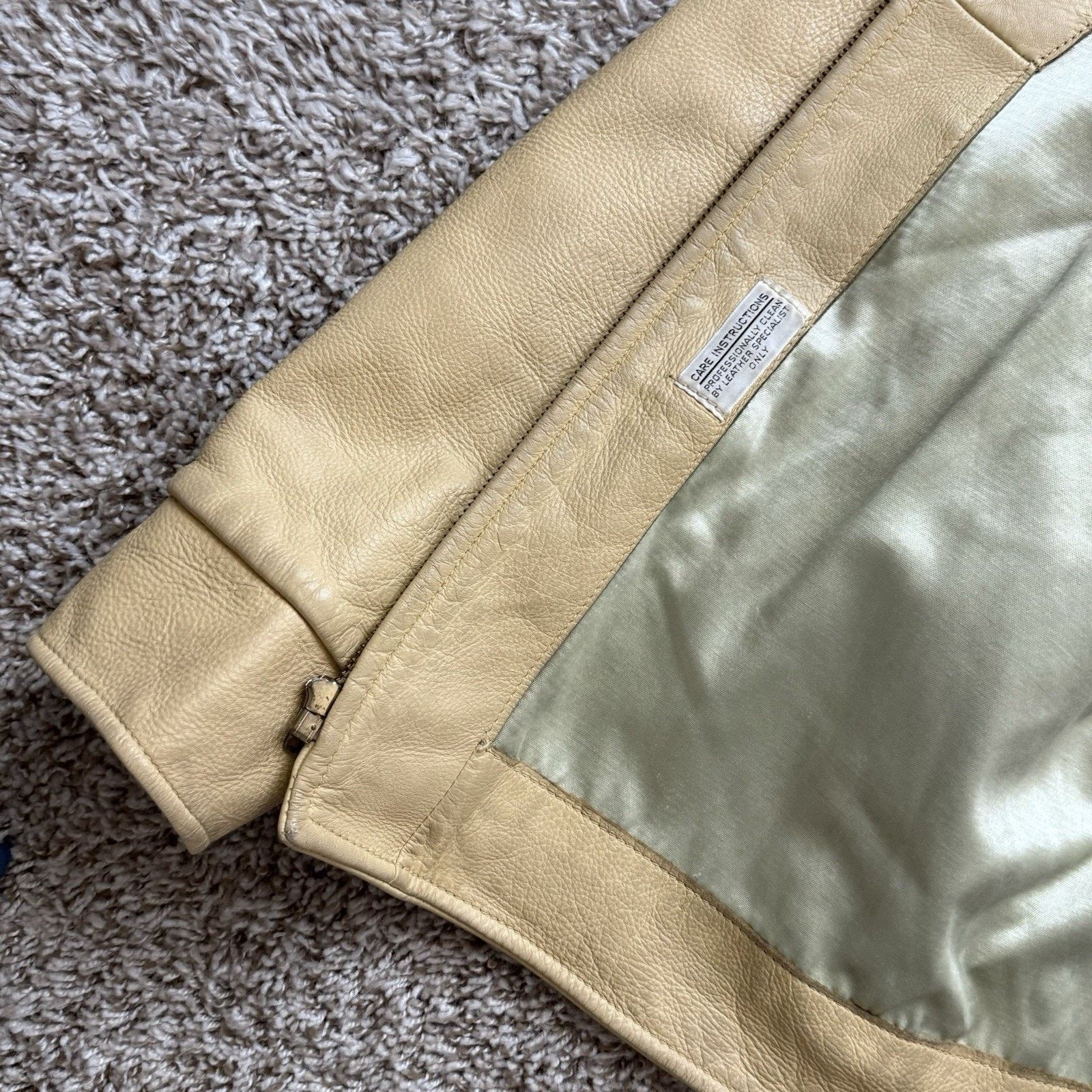 Vintage RARE Vintage Deerskin Leather Jacket Light Yellow Full Zip Size US M / EU 48-50 / 2 - 12 Thumbnail