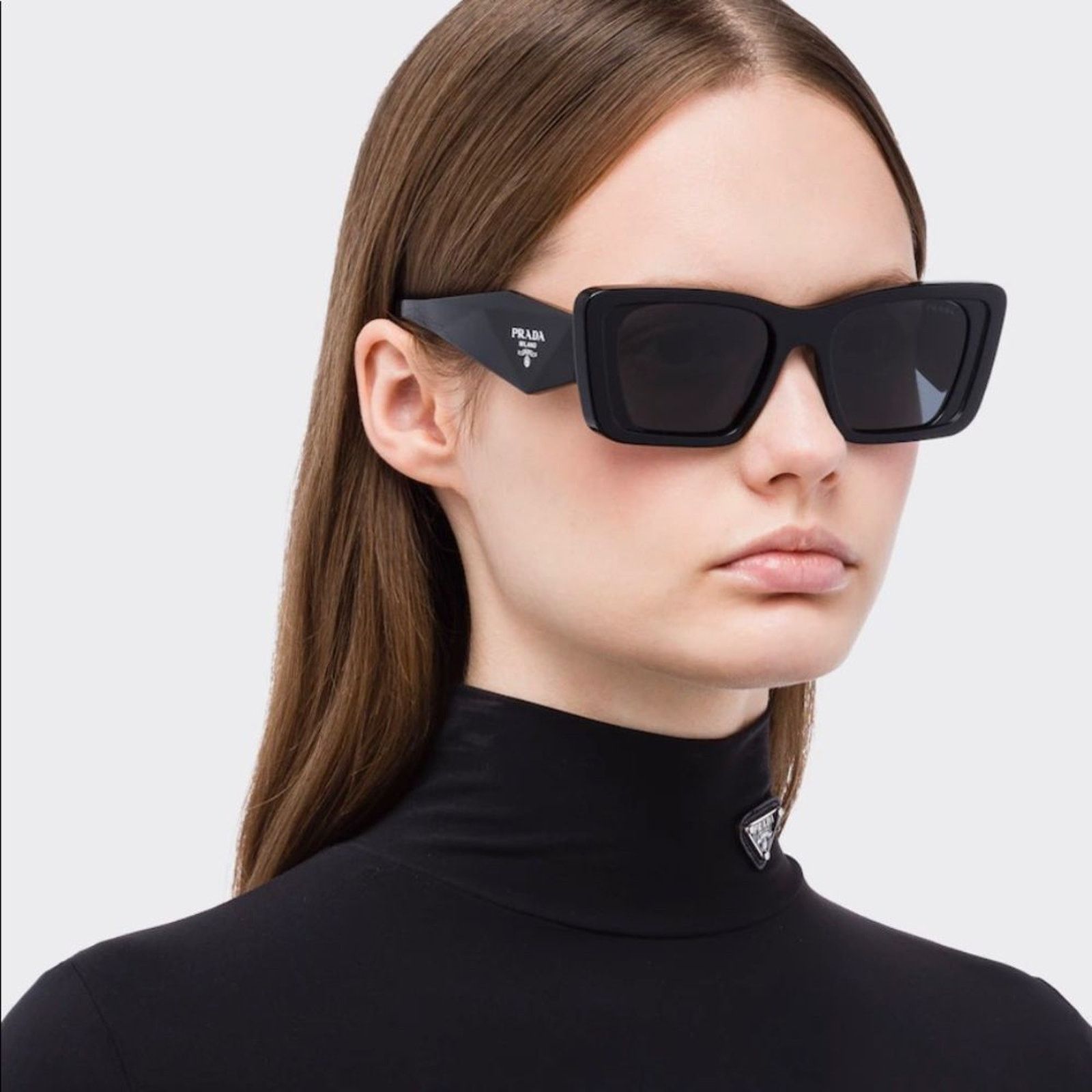Prada NEW PRADA PR08YS 1AB5S0 Black Dark Grey Unisex Sunglasses Size ONE SIZE - 1 Thumbnail