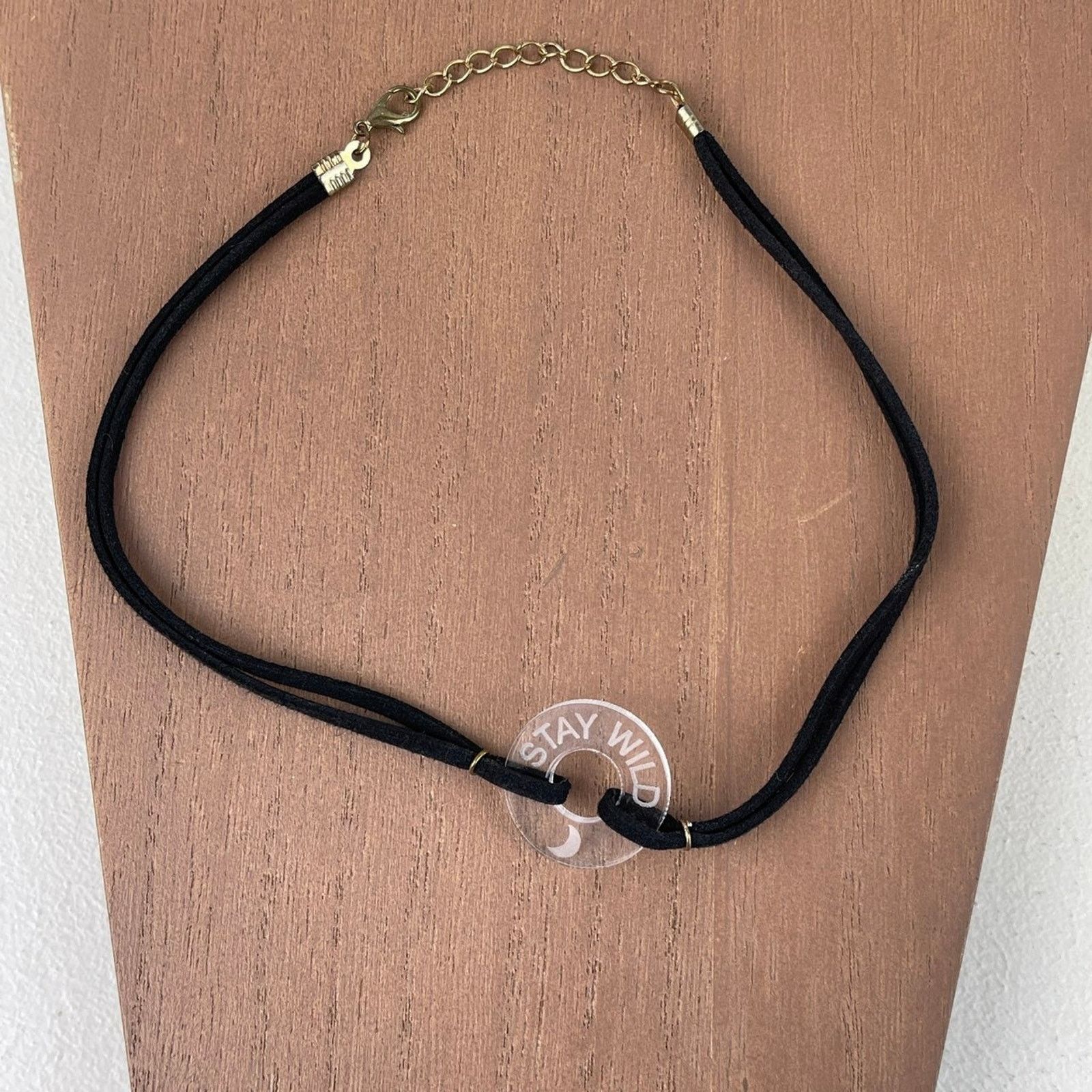 Other Life Token Stay Wild Crescent Moon Choker Necklace NWOT Size ONE SIZE - 1 Thumbnail
