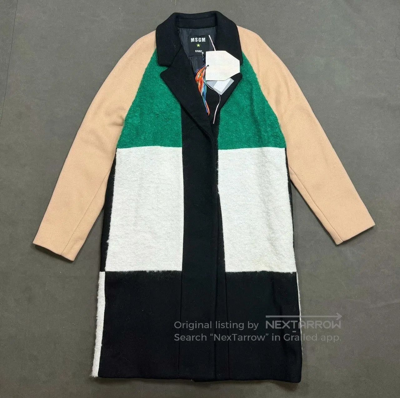 MSGM MSGM Women's Colorblock Wool Coat. Size S / US 4 / IT 40 - 1 Thumbnail