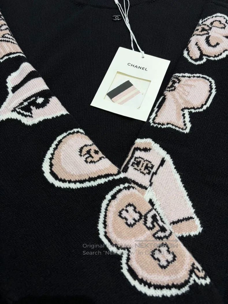 Chanel Chanel Cartoon graffiti pullover sweater Size S / US 4 / IT 40 - 3 Thumbnail