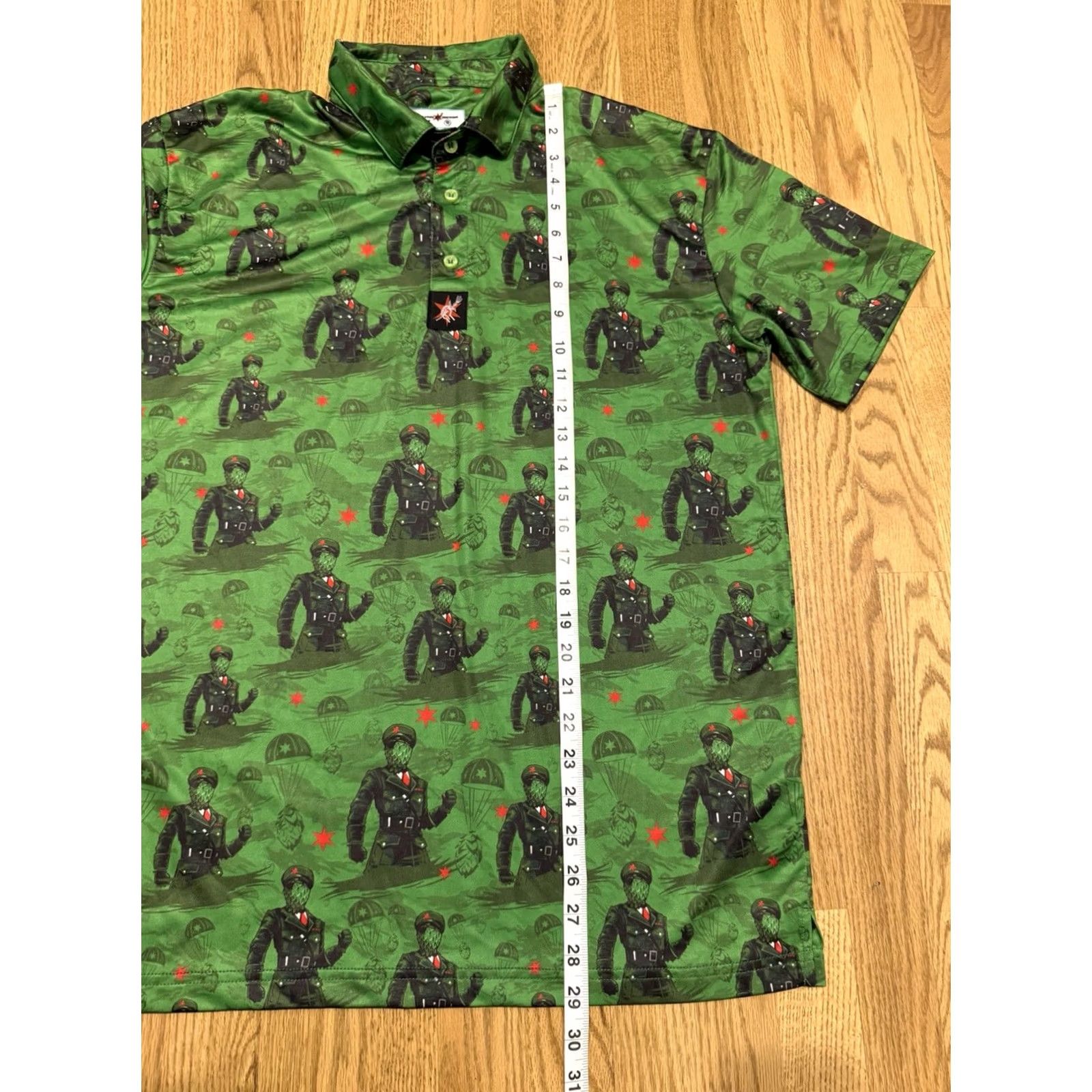 Vintage Revolution Brewing x Snowman Polo Shirt Men’s L Green Short Sleeve Polo Anti-Hero Golf Performance Moisture Wicking Logo Brand Revolution Size US L / EU 52-54 / 3 - 6 Thumbnail