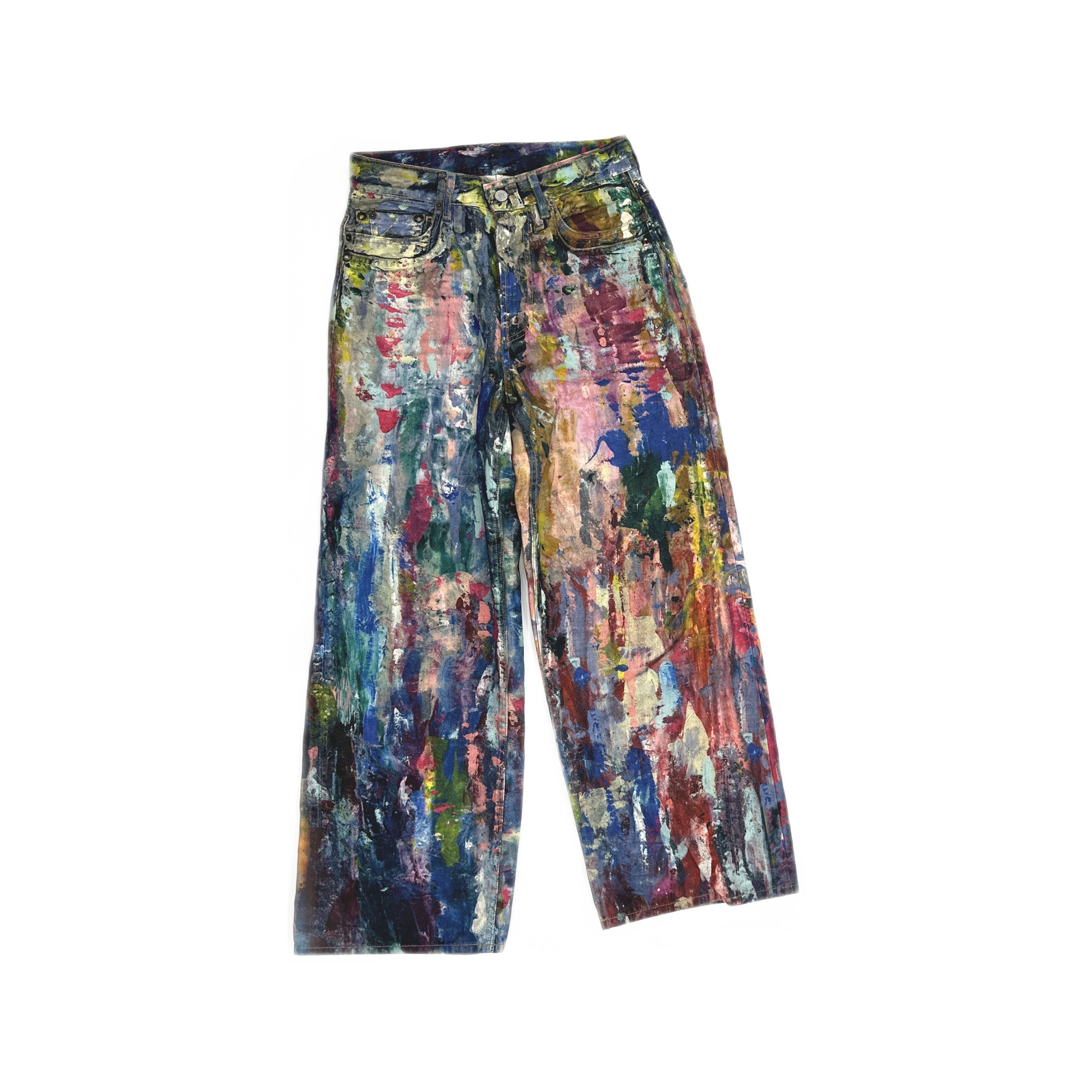 Acne Studios Acne Studios Multicolor Paint Jeans Size 34 Size 25" / US 0 / IT 36 - 1 Thumbnail